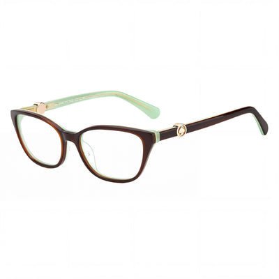 kate spade new york Women's Emmalee Eyewear featuring a Brown Plastic Frame, 51mm Lens Width
