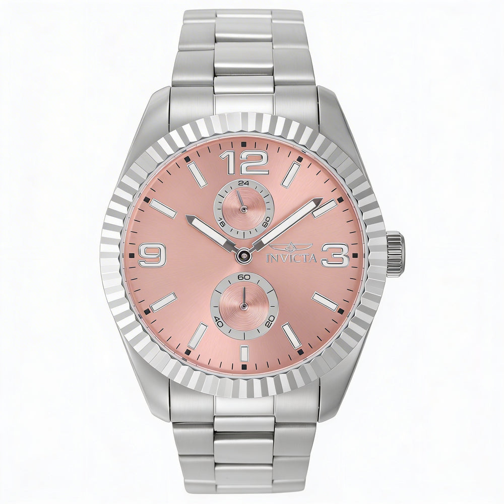 Invicta Specialty 49524 Unisex Quartz Stainless Steel Watch with Rose Gold Dial, 43mm, 5 ATM Water Resistant
