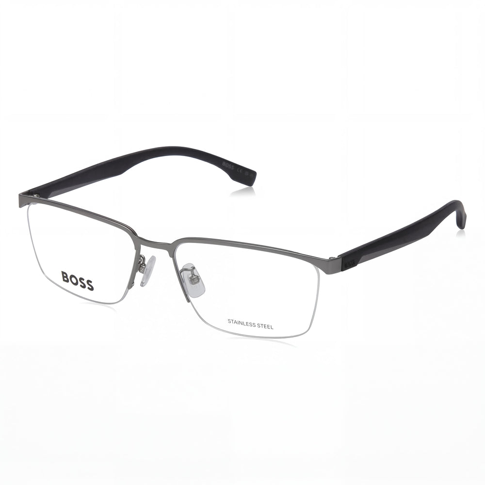 Gafas de Sol Hugo Boss Modern Boss 1543/f para Hombre, Marco de Aleación de Acero de Rutenio Mate, Lentes de Policarbonato de 57mm