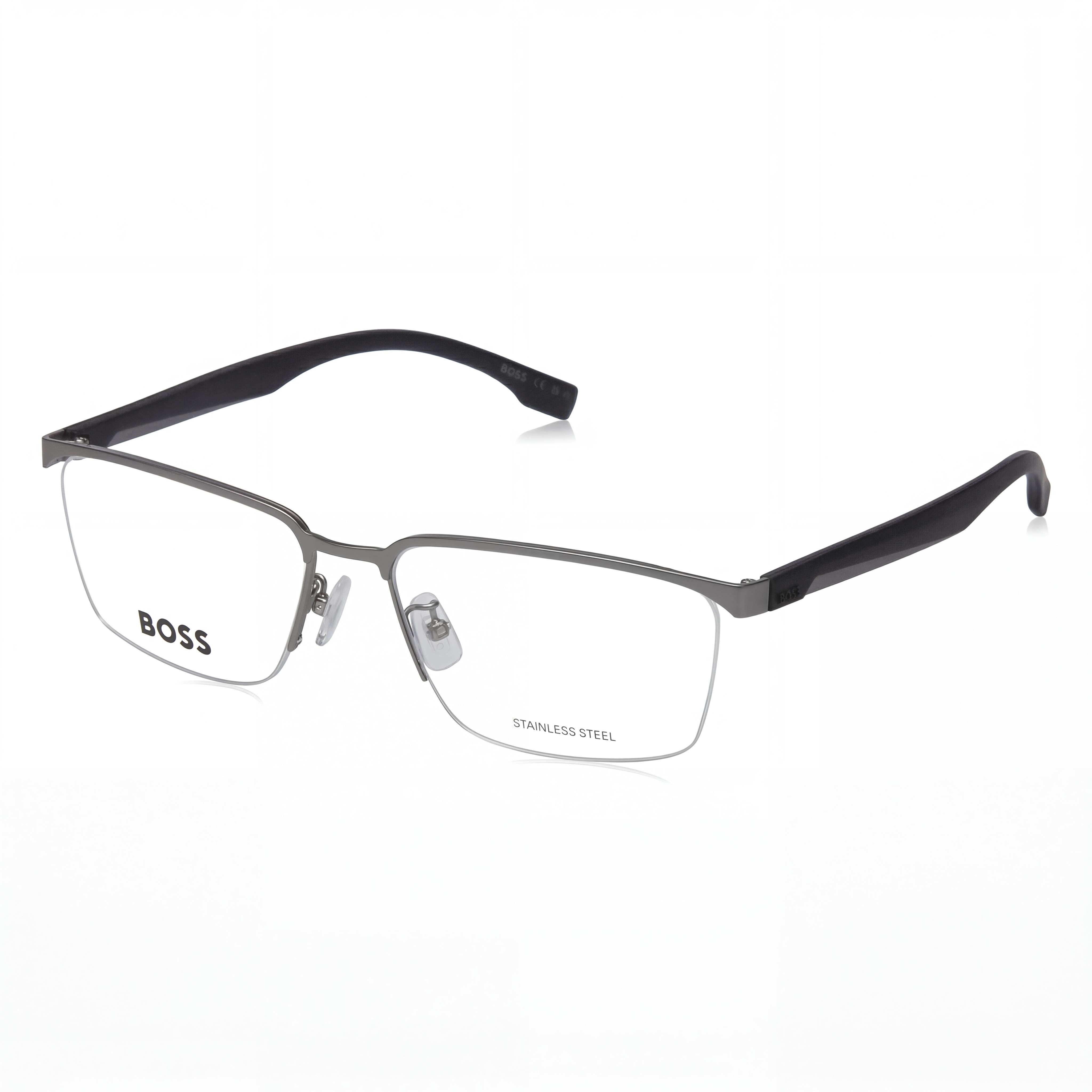Gafas de Sol Hugo Boss Modern Boss 1543/f para Hombre, Marco de Aleación de Acero de Rutenio Mate, Lentes de Policarbonato de 57mm, Photo 1