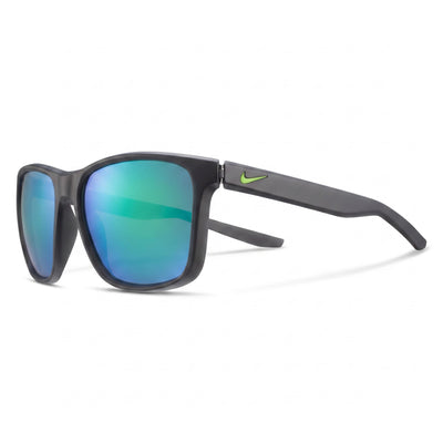 Nike Wayfarers Unisex Grey with Green Mirror Frame & Lenses Plastic Sunglasses 57-19-145 UV Protection