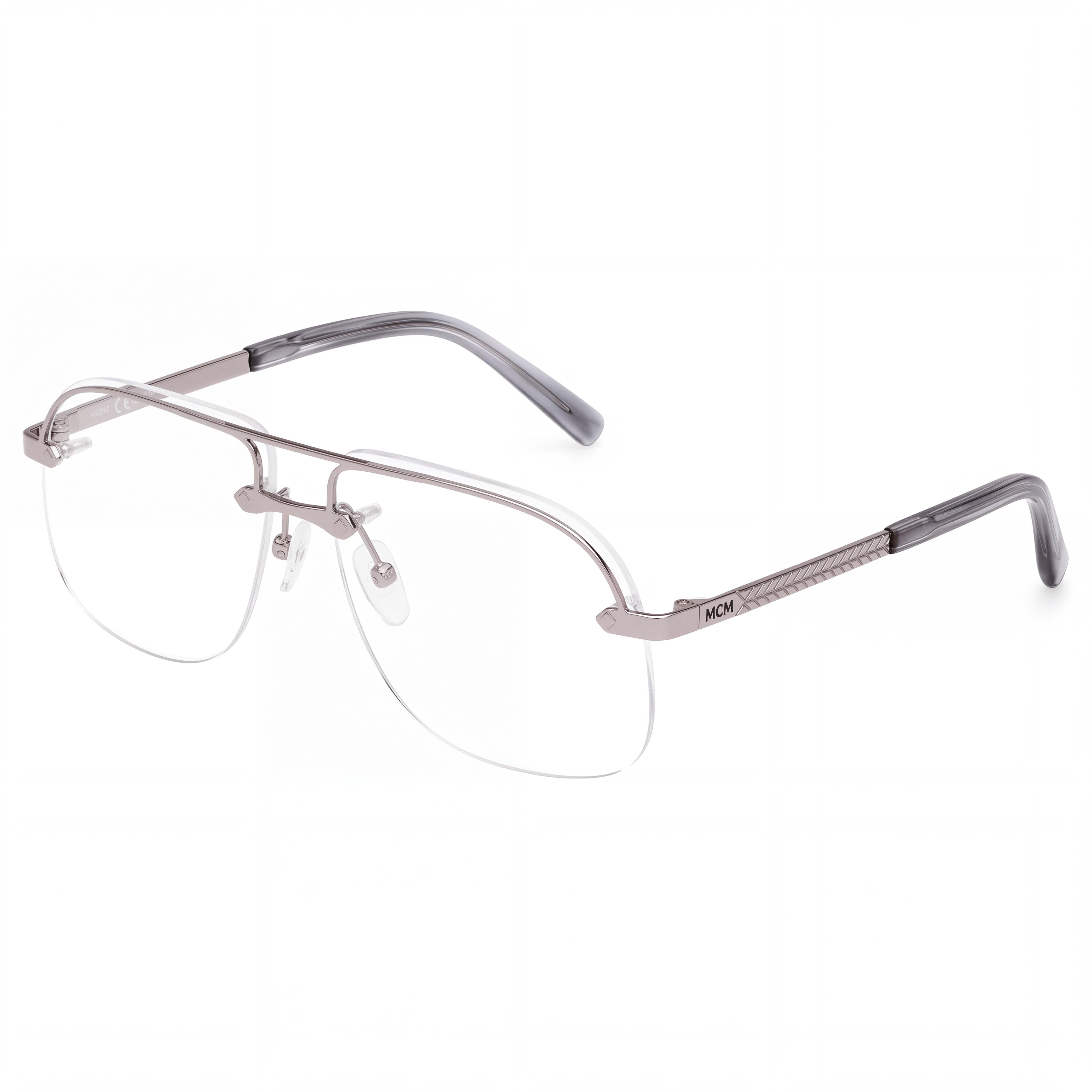 MCM WORLDWIDE MW5019-H Men's Semirimless Metal Light Ruthenium Eyeglasses with Clear Demo Lenses, Prescription Ready 59-12-145, Photo 1