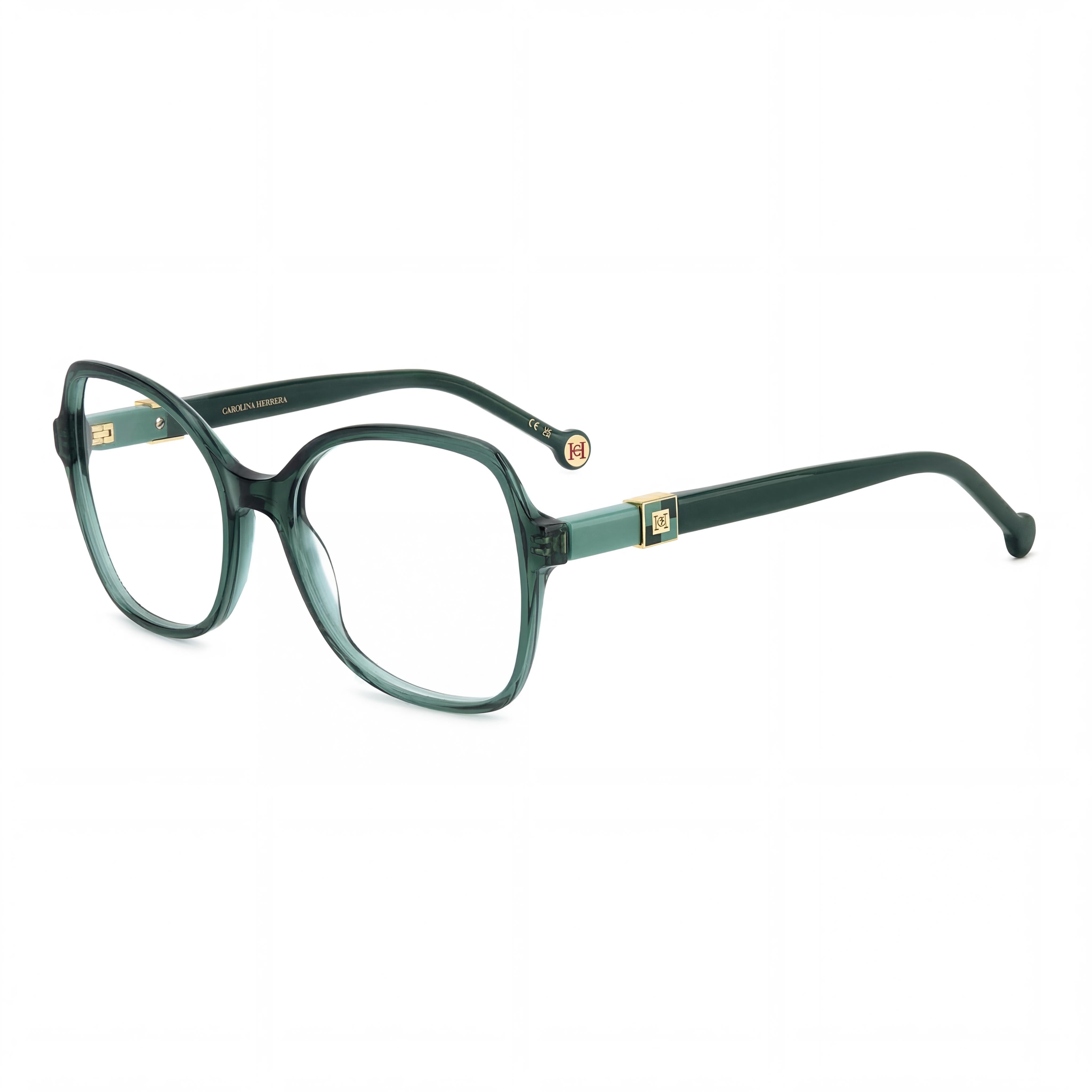 Carolina Herrera Modern Style Women's Eyewear, Green Frame and Green Lenses, 18mm Bridge, 145mm Temple Length, Photo 1