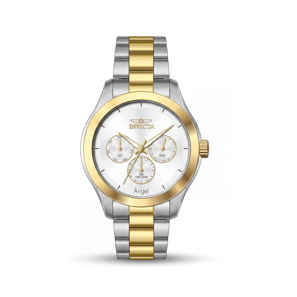 Invicta Angel 13725 Women's 40mm Silver Quartz Chronograph Stainless Steel Gold Tone Bracelet Watch, Photo 1