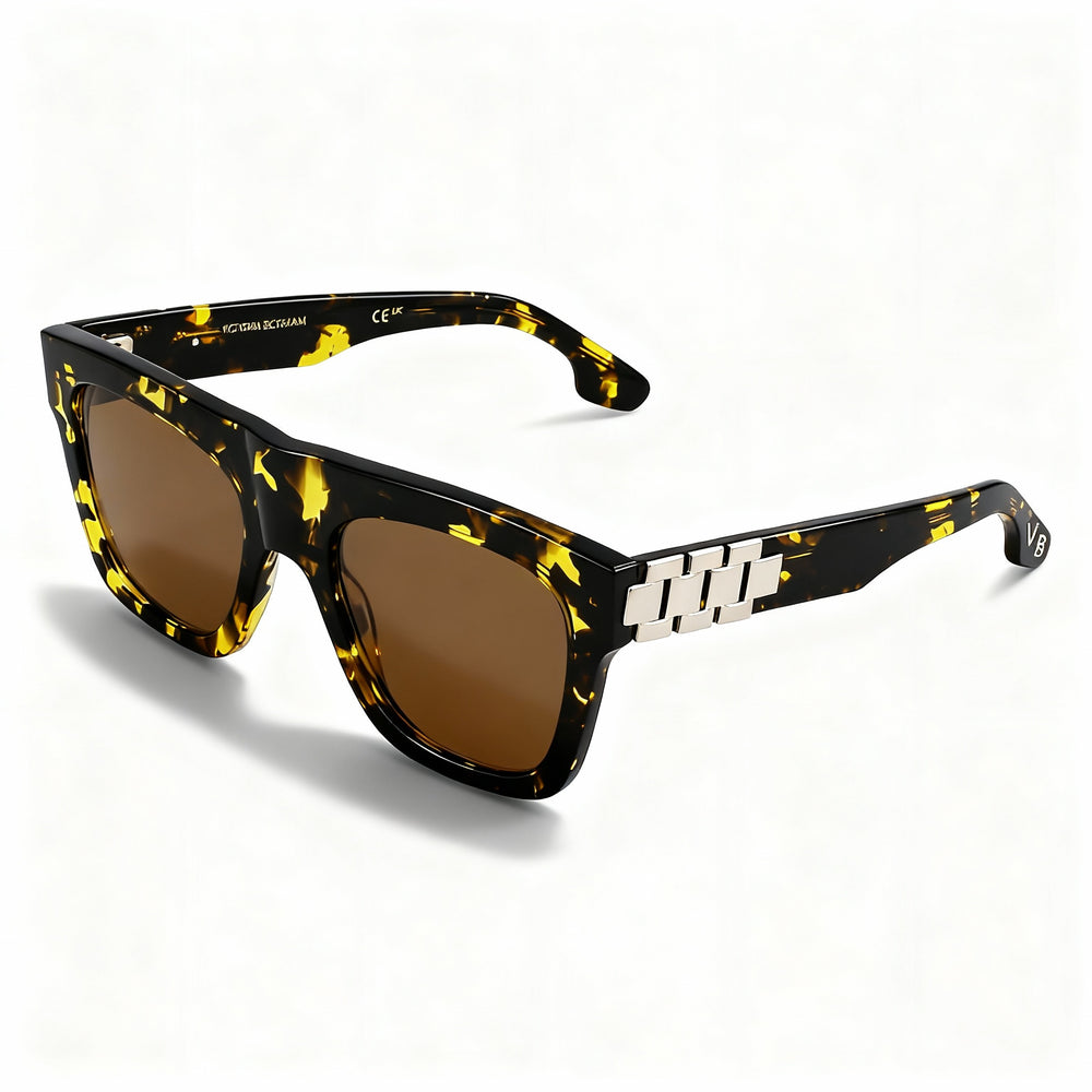 Victoria Beckham Vb675s Women's Black Yellow Havana Plastic Sunglasses, 52mm Lens, 20mm Bridge, 145mm Temple