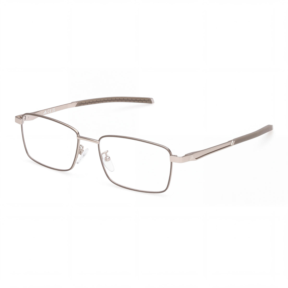 Gafas unisex adidas Sp5107 Classic de metal, sin graduación, color marrón oscuro mate y paladio, 55 mm, Photo 1
