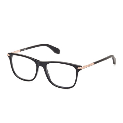 Gafas de sol Adidas Originals Navigator de plástico negro brillante y negro mate para hombre con lentes transparentes de demostración, aptas para prescripción médica - 52 mm