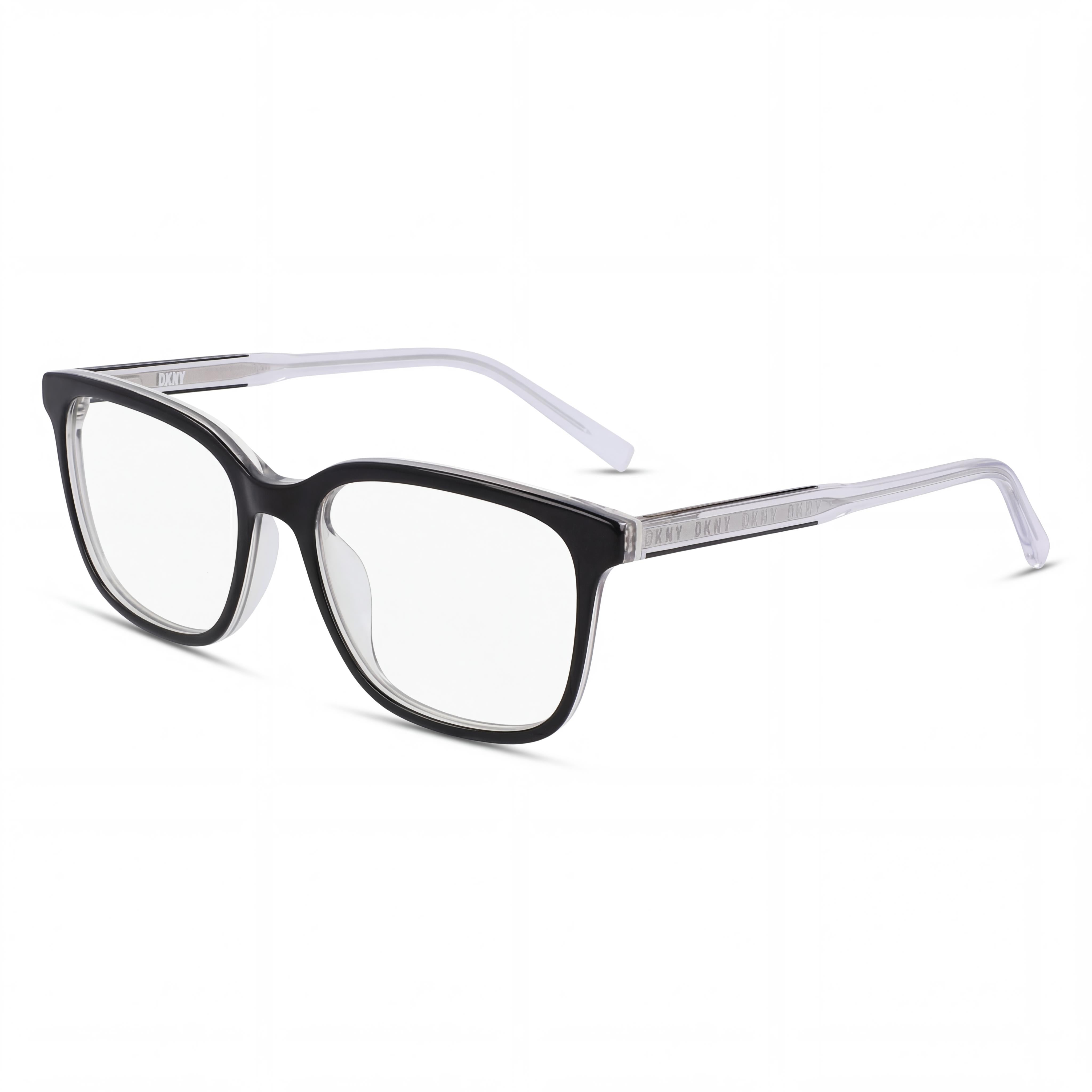 DKNY Casual Women's Black/White Laminate Acetate Ophthalmic Eyeglasses Lens 52mm Bridge 18mm Temples 140mm, Photo 1