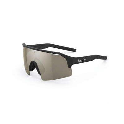 bollé Modern Unisex Sunglasses for Mountain Biking with Black Matte Gold Nylon Frame 140mm Lens