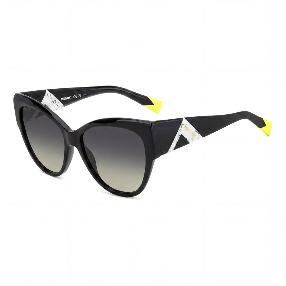 M Missoni Casual Men's Black Acetate Non-Polarized Sunglasses 57mm