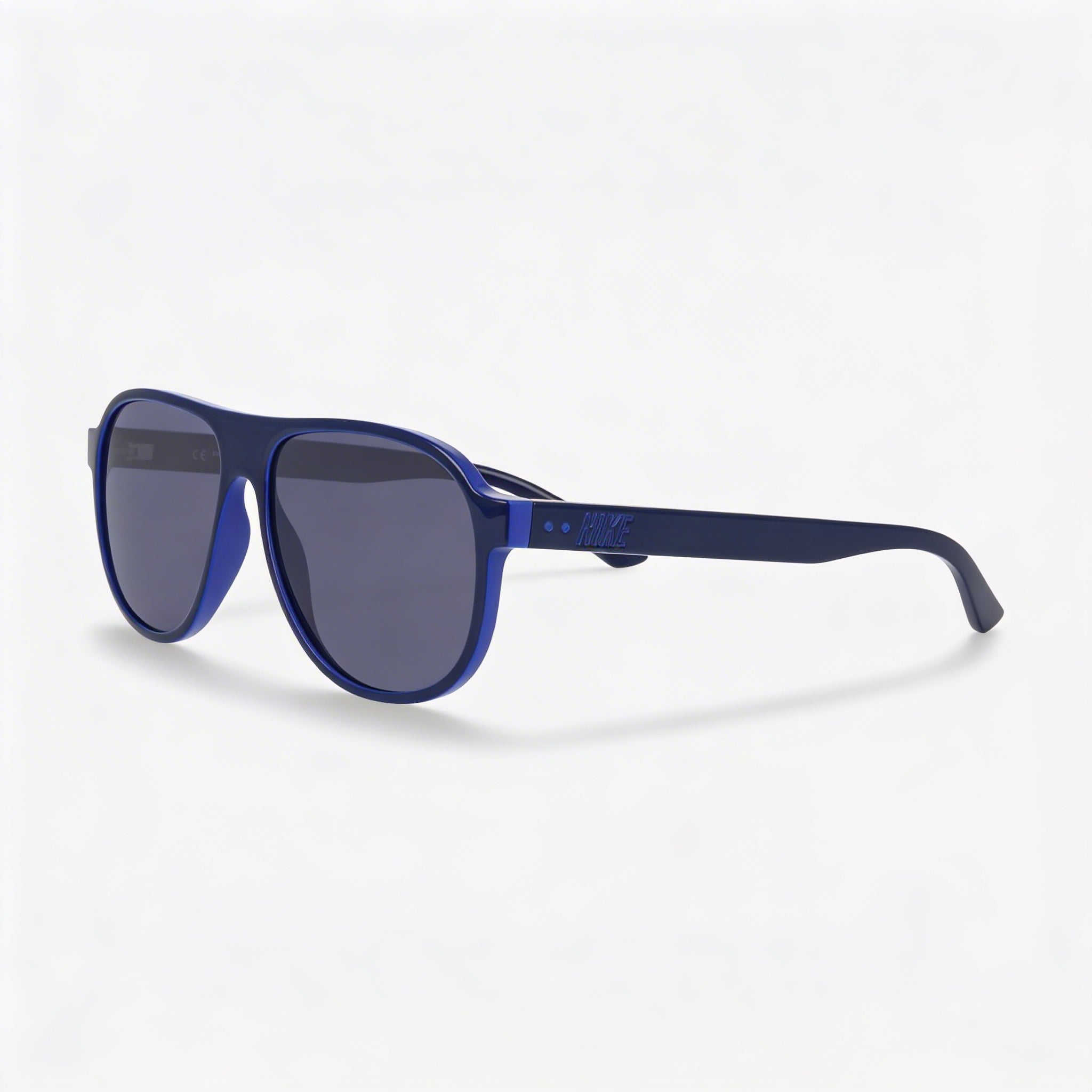 Nike Vintage Icon Unisex Plastic Frame Sunglasses Blue Void Blue with Solid Blue Lenses, 100% UV Protection 59mm, Photo 1