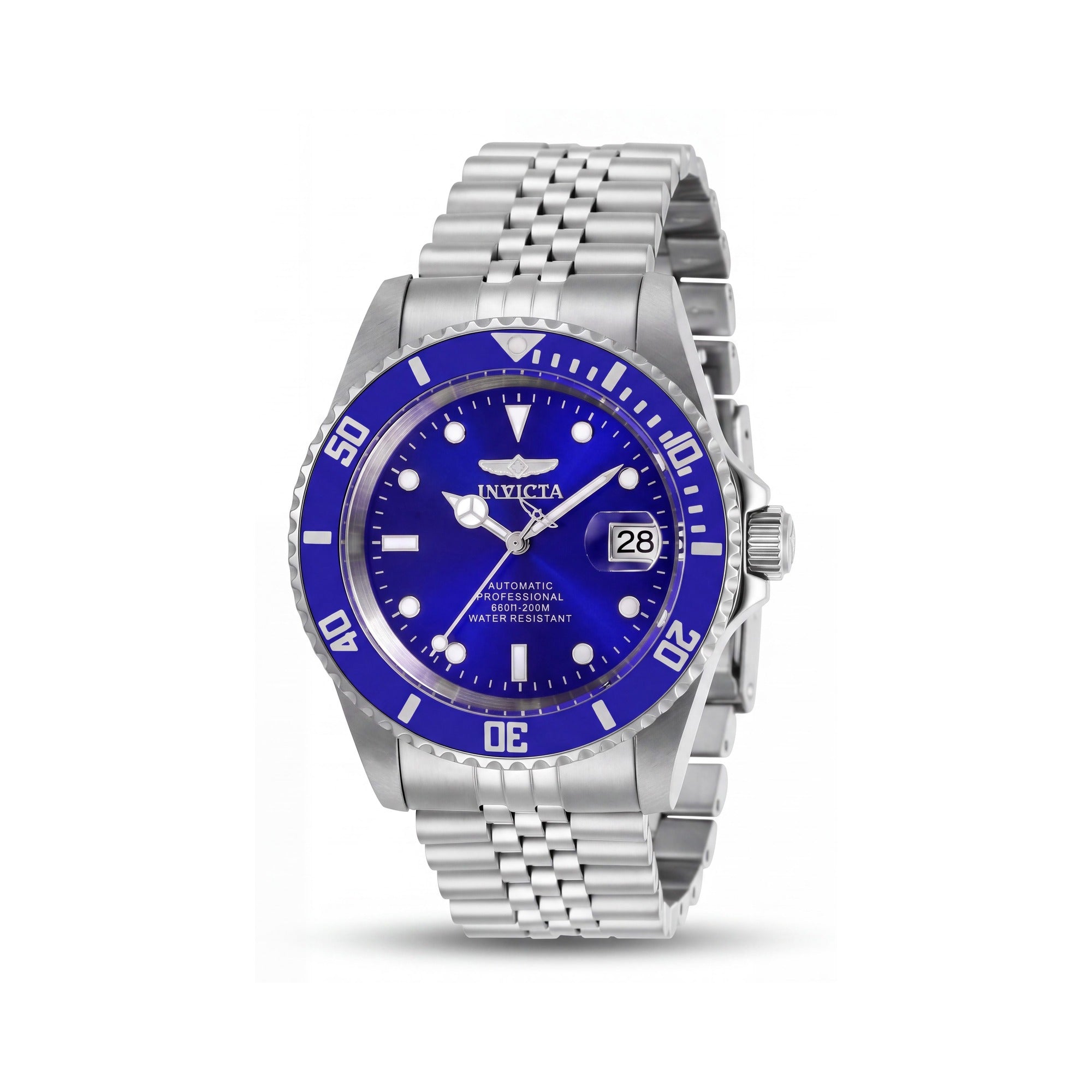 Invicta Diver Chronograph Men's Stainless Steel Case & Band Blue Dial Water Resistant Watch 42mm, Photo 1