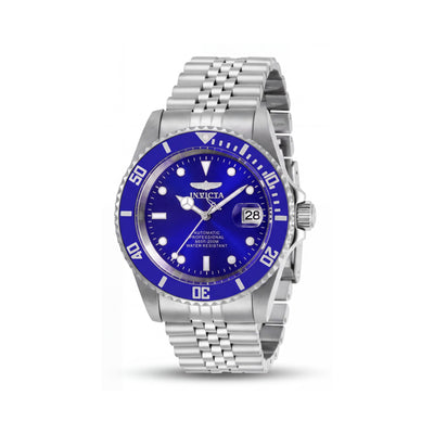 Invicta Diver Chronograph Men's Stainless Steel Case & Band Blue Dial Water Resistant Watch 42mm