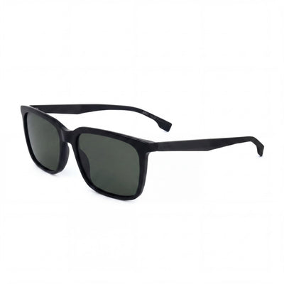Hugo Boss Tech & Innovation BOSS 1579/S Unisex Acetate Black Green Frame Green Polarized UV Protection 57mm Sunglasses