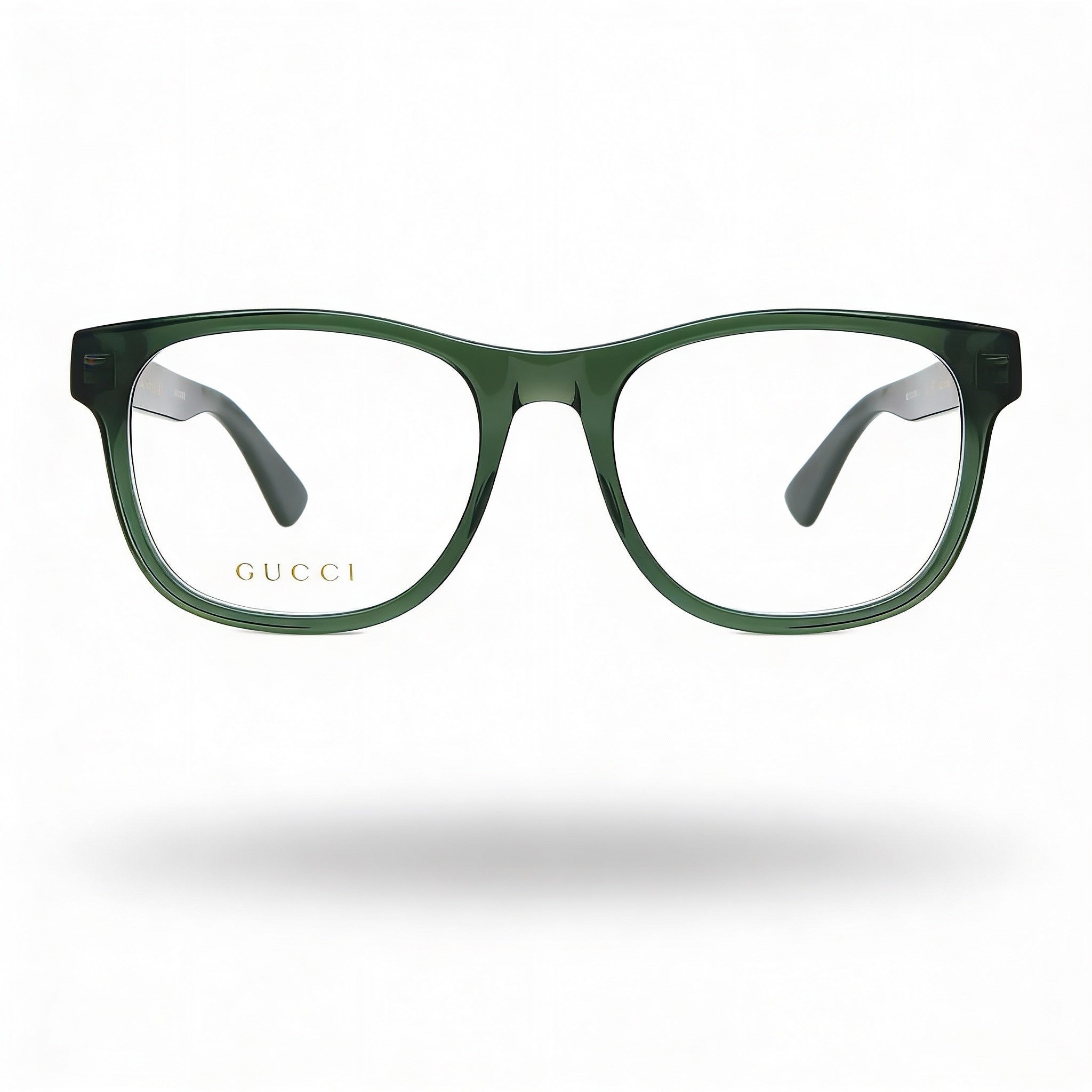 Gucci GG0004ON 011 Men's Translucent Green Plastic Eyeglasses 53mm, Photo 2