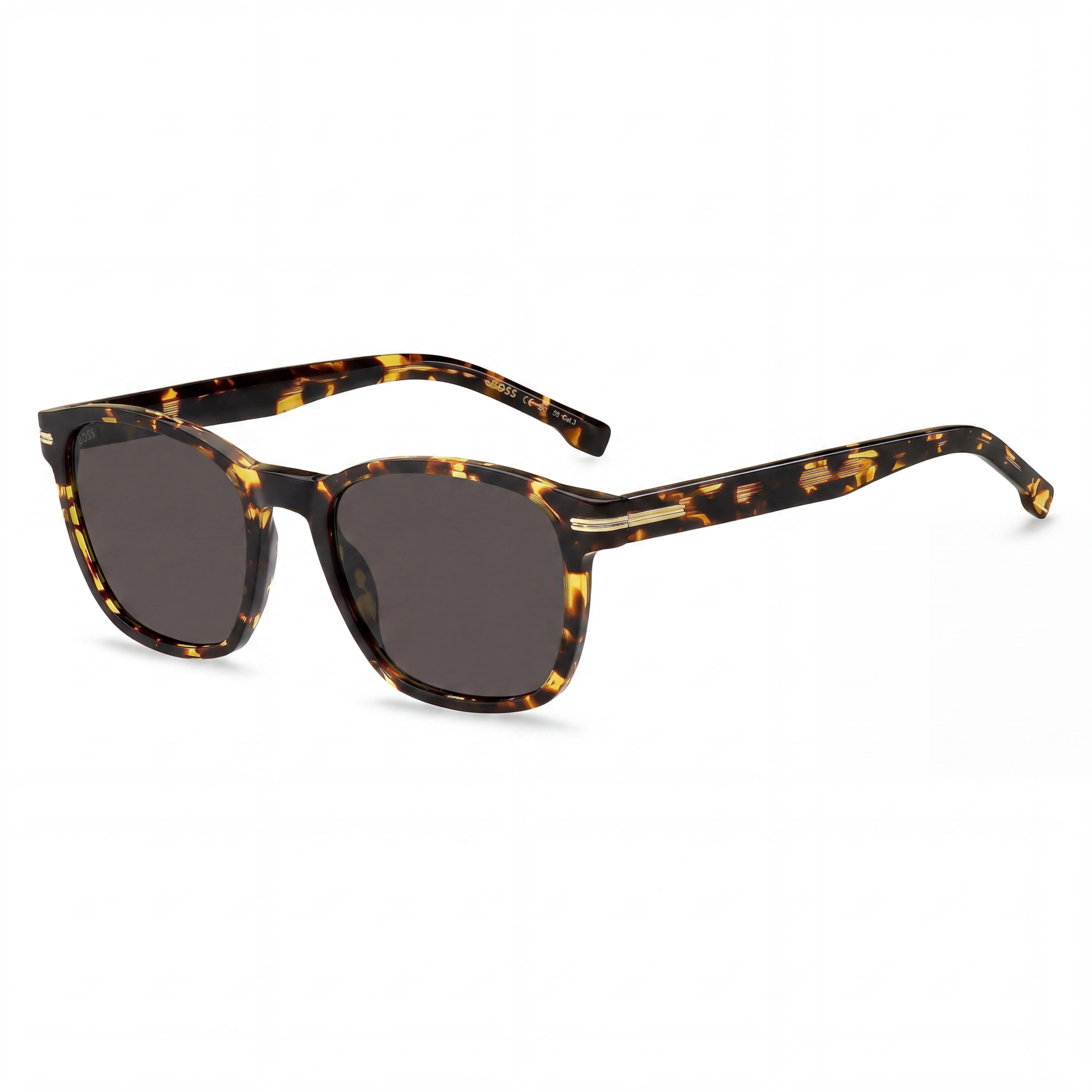 Hugo Boss BOSS 1505/S Classic - Montura de acetato gris habana para hombre, lentes grises no polarizadas con protección UV de 52 mm, Photo 1