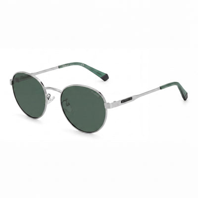 Polaroid Classic Unisex Multicolour Stainless Steel Sunglasses with Green Polarized Lenses, UV Protection, 52mm