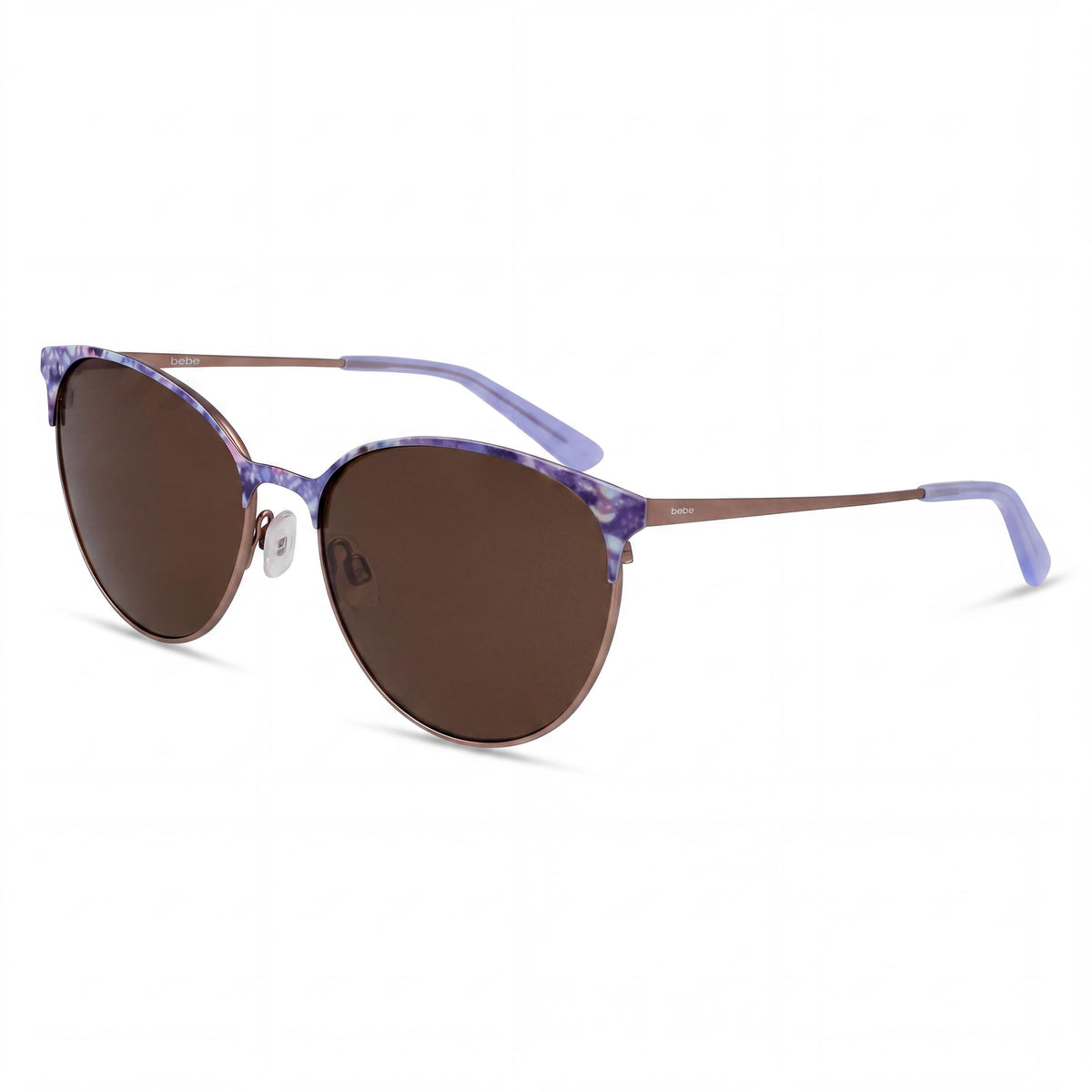 bebe Bb7244 Men's Plastic Rose Gold Frame Acetate Lens Non-Polarized 100% UV Eyewear 57mm, Photo 1