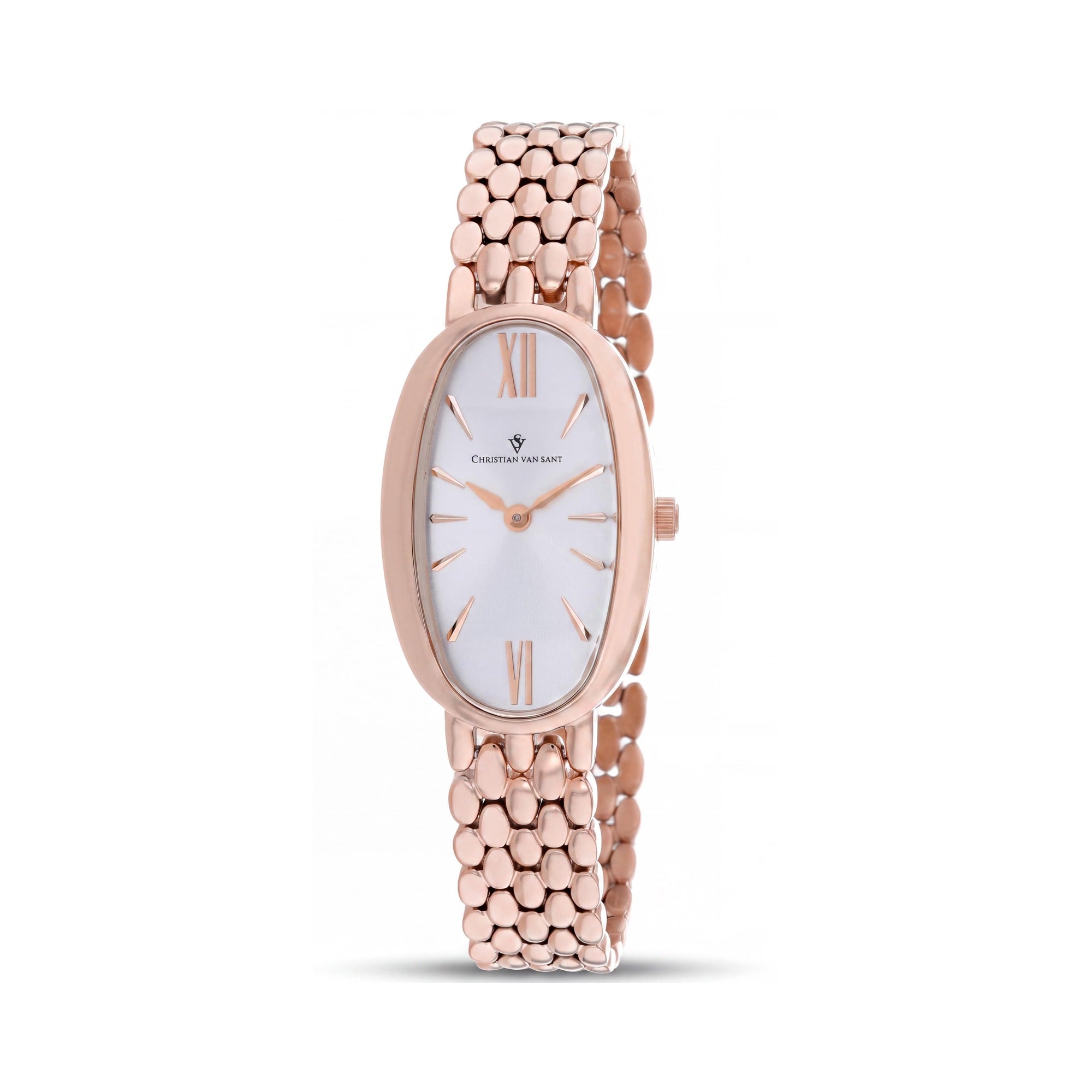 Christian Van Sant CV1815 Women's bracelet Watch, Silver Dial, Stainless Steel Case & Bracelet, Quartz Movement, Photo 1