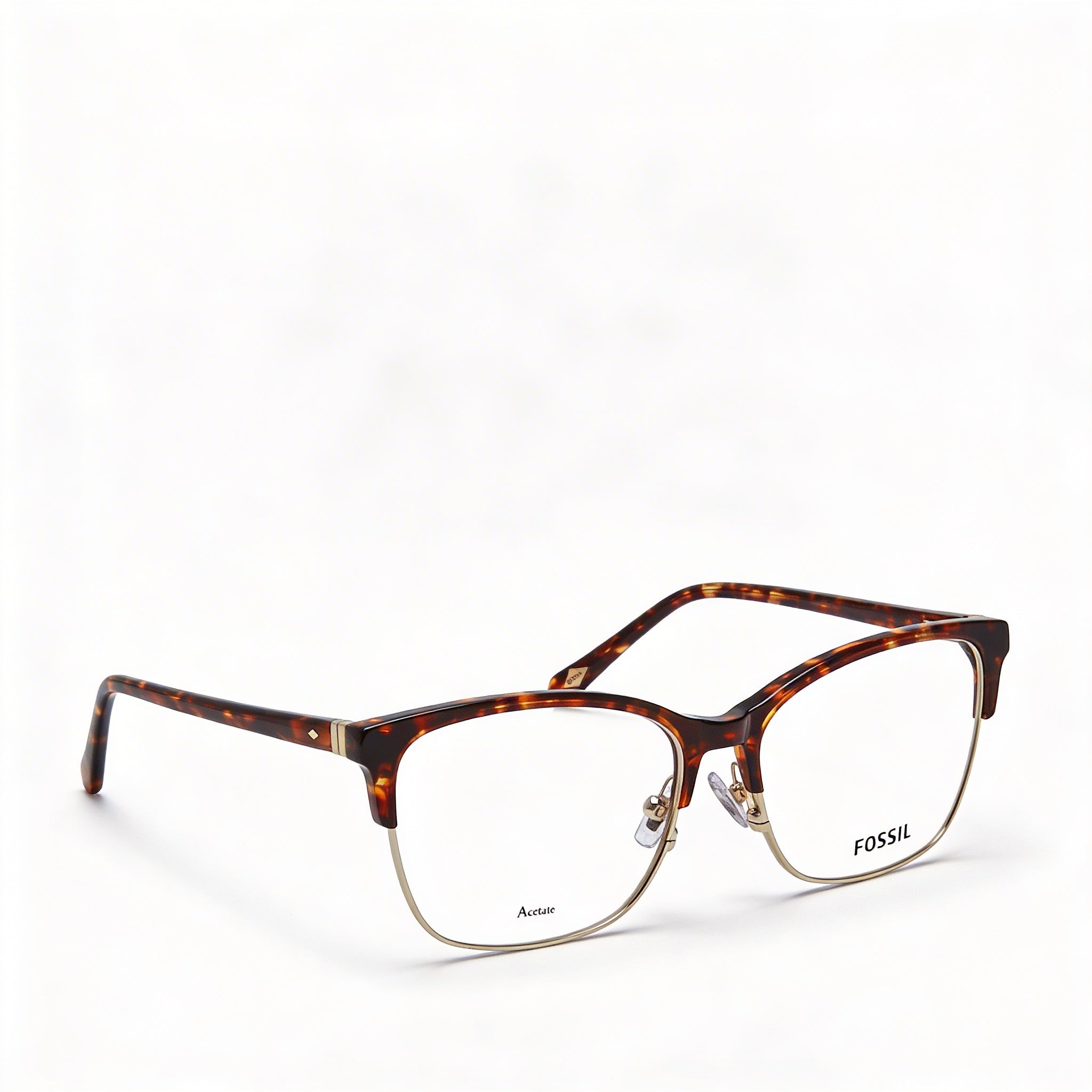 Fossil Fos 7107 Women's Havana Stainless Steel Eyeglasses Frames 53mm, Photo 1