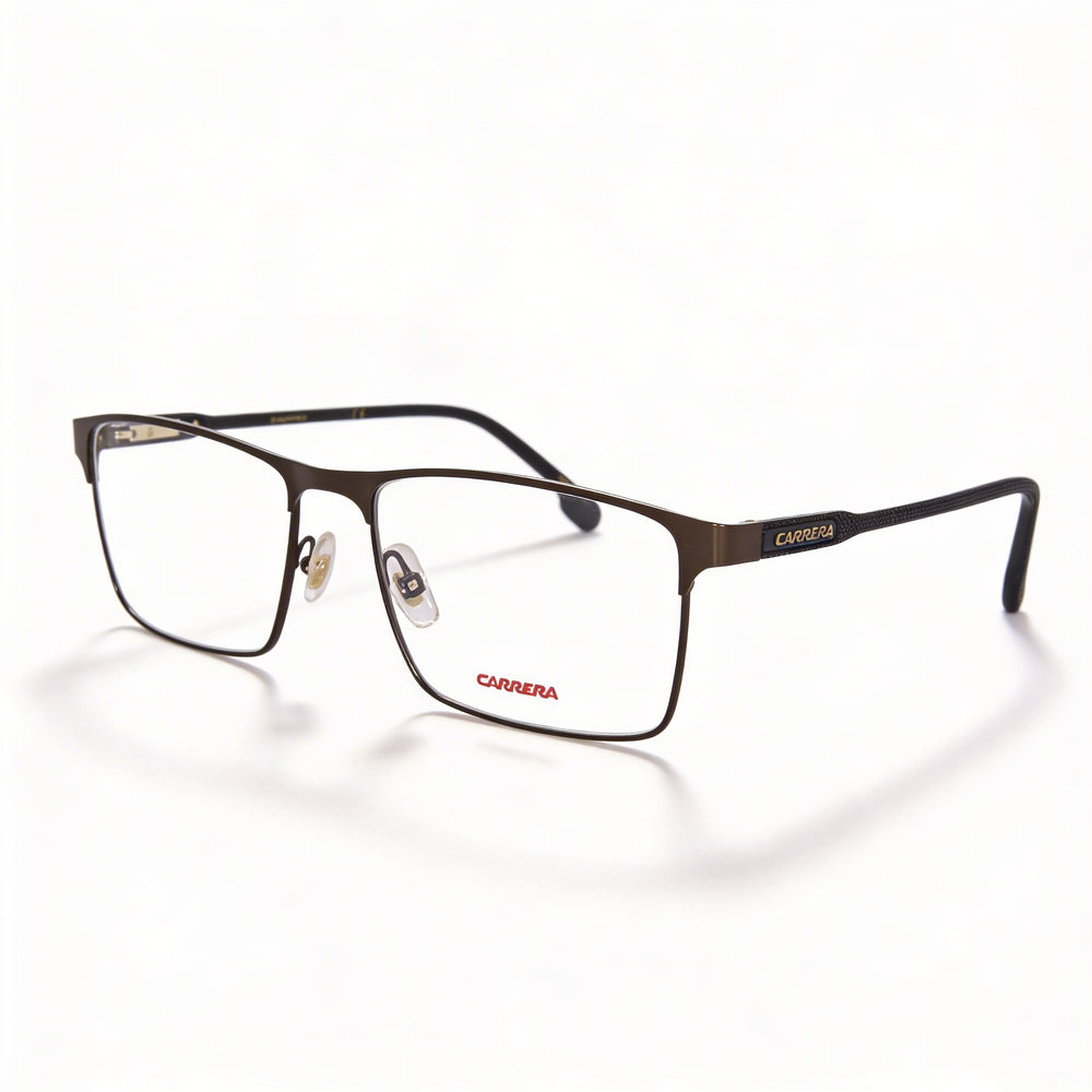 Gafas de sol unisex Carrera Modern Collection con montura de acero de aleación y lentes de policarbonato en acabado bronce mate, 58 mm de ancho de lente