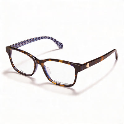 kate spade new york Montura de Gafas Rectangulares de Hombre Acero Inoxidable Habana Azul 53mm