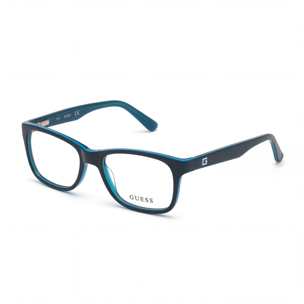 GUESS GU9184 Women's Blue Rectangle Pantographed Plastic Frame Optical Eyeglasses 50-16-130