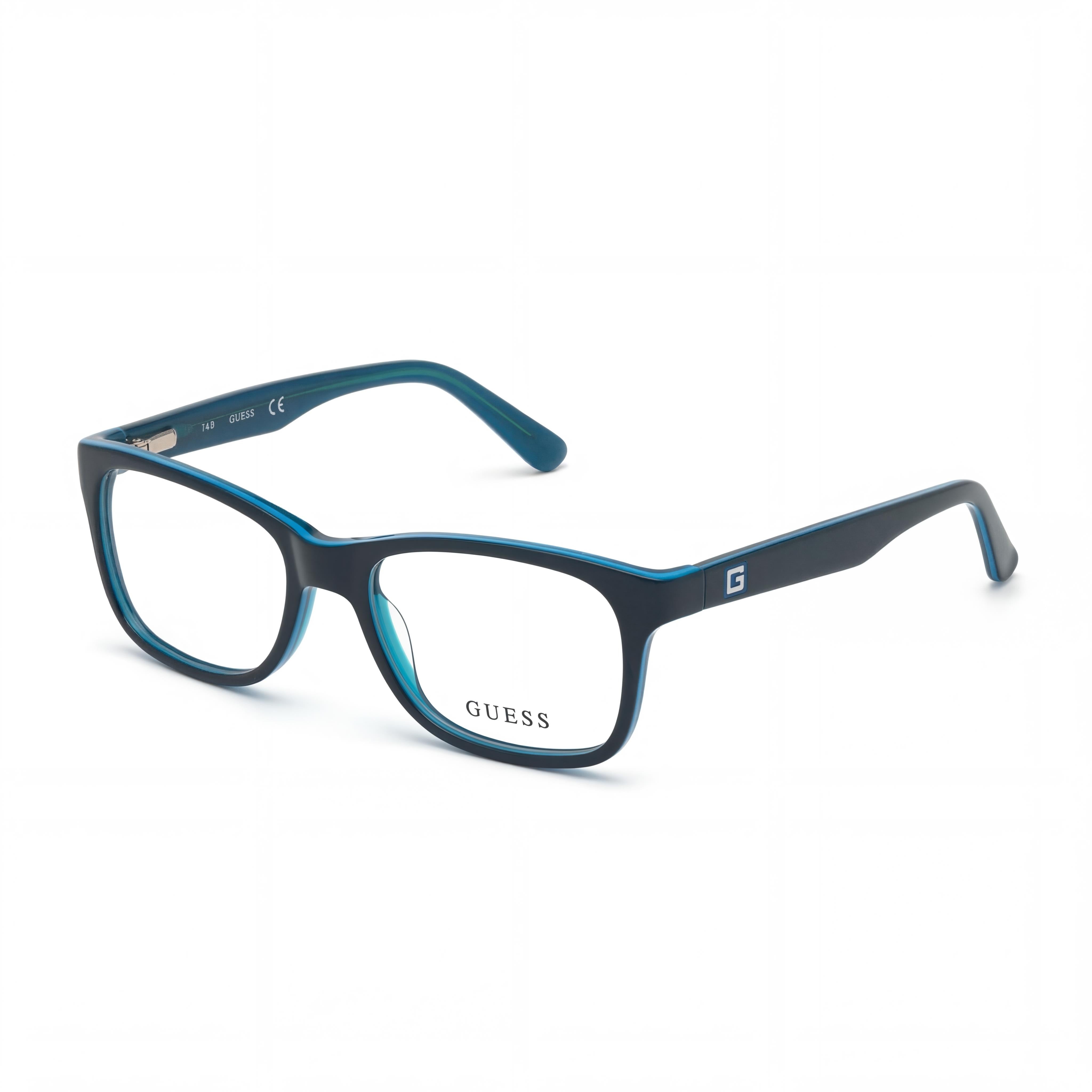 Gafas ópticas GUESS GU9184 de mujer, armazón rectangular de plástico azul pantografiado 50-16-130, Photo 1
