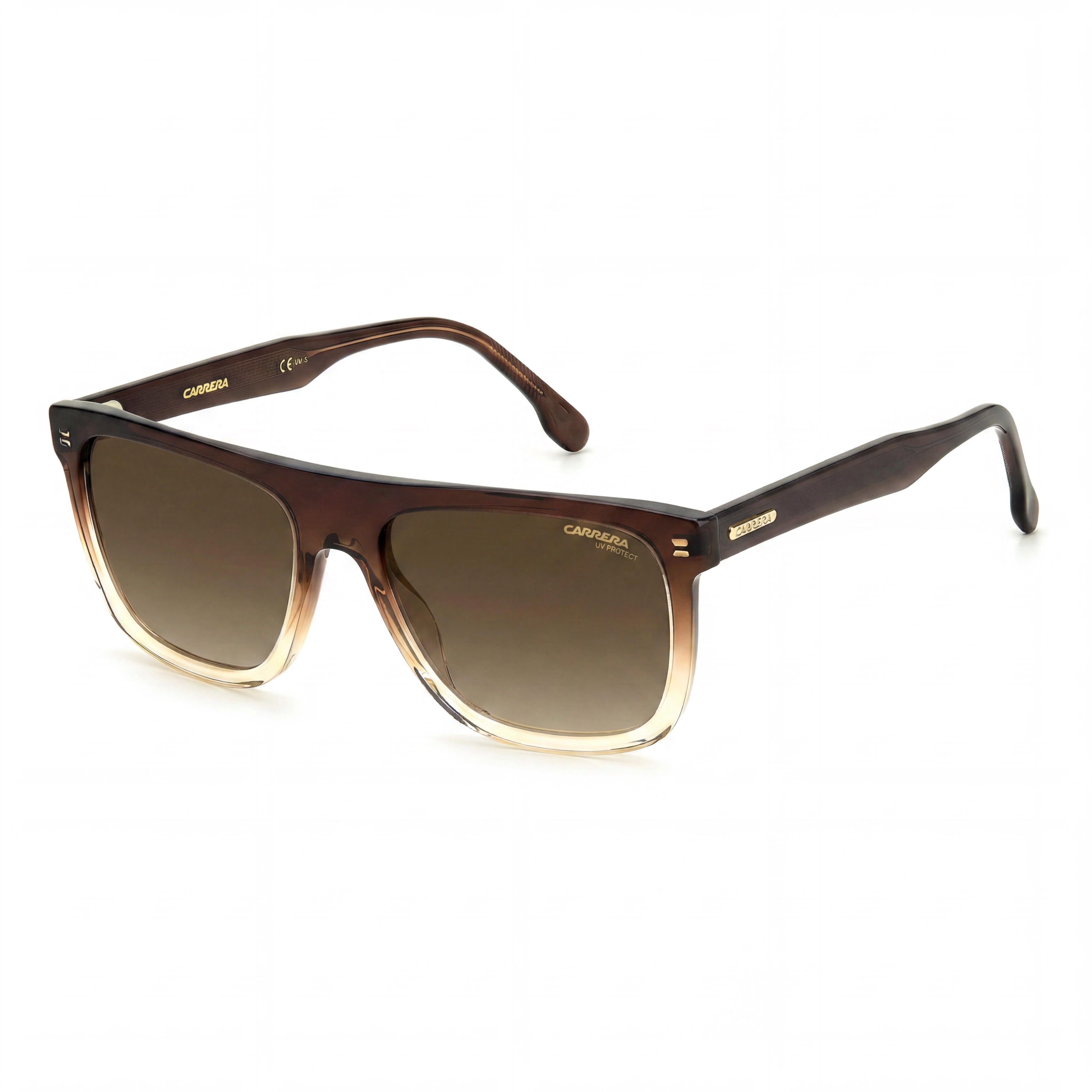 Gafas de sol unisex Carrera CARRERA 267/S de acetato marrón descolorido transparente degradado marrón oscuro no polarizadas de 56 mm, Photo 1