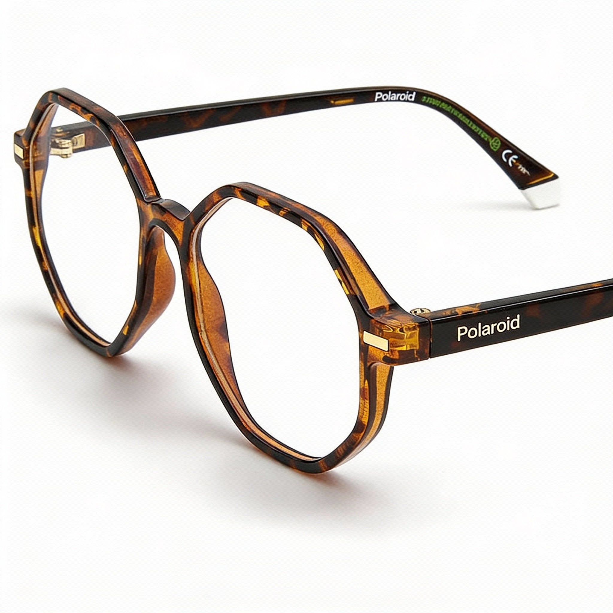 Polaroid Modern Unisex Injected Havana Frame Non- Polycarbonate Lenses Size 6-1-2, Photo 1