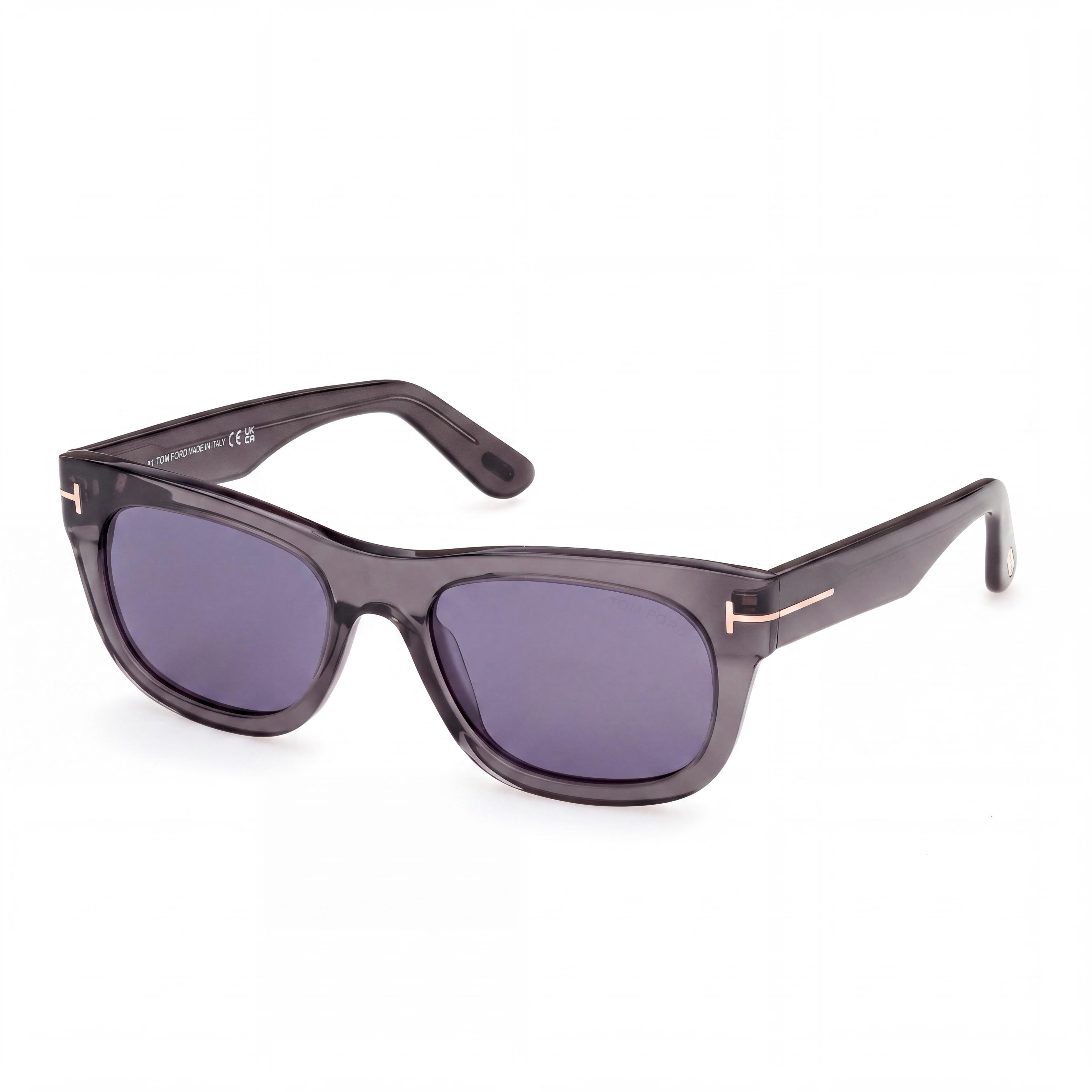 Tom Ford Marshall-02 Men's Dark Blue Rectangular Plastic Non-Polarized 100% UV Protection Sunglasses 54mm, Photo 1