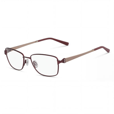 Gafas polarizadas Flexon Lana para mujer con montura metálica burdeos, lentes de policarbonato y ancho de 55 mm.
