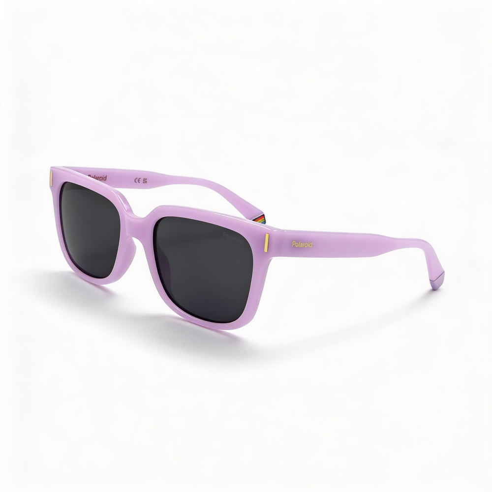 Polaroid PLD 6191/S Unisex Casual Lilac Polycarbonate Frame Grey Polarized UV Protected Sunglasses 54mm