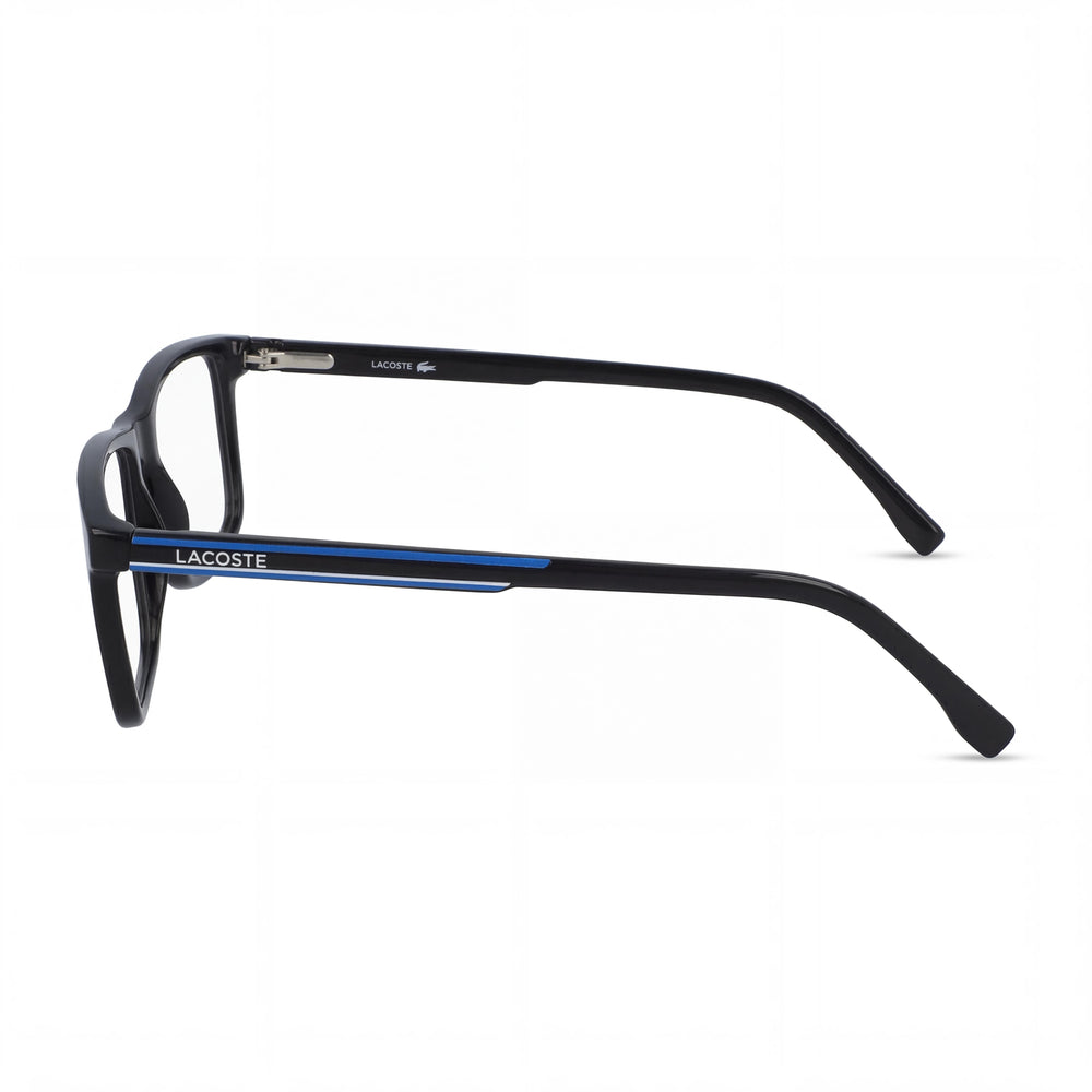 Gafas Oftálmicas Casual Lacoste L2858 para Hombre y Mujer con Montura Negra y Lentes de Plástico Transparente, 54-17-145