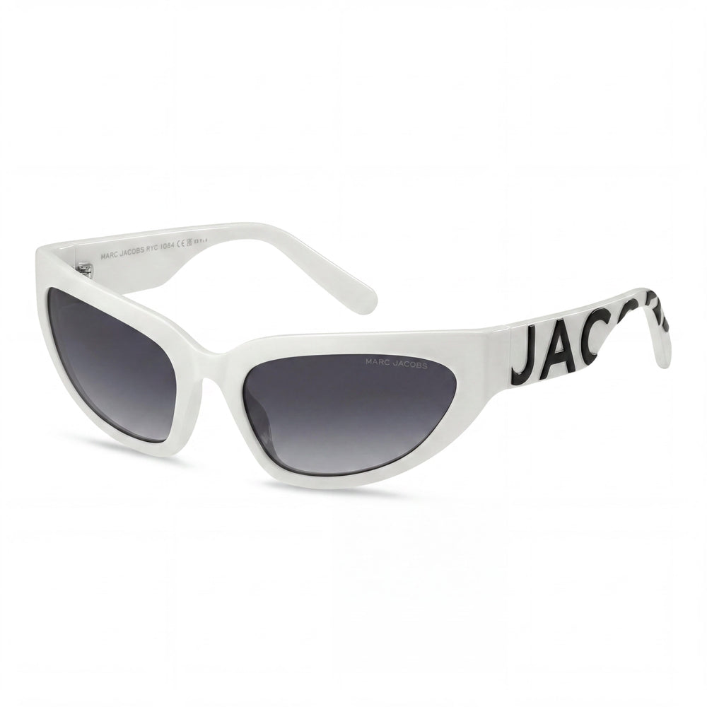 Marc Jacobs Marc 738/S Women's White Black Dark Grey Shaded Non-Polarized Cellulose Prop. Sunglasses 61mm
