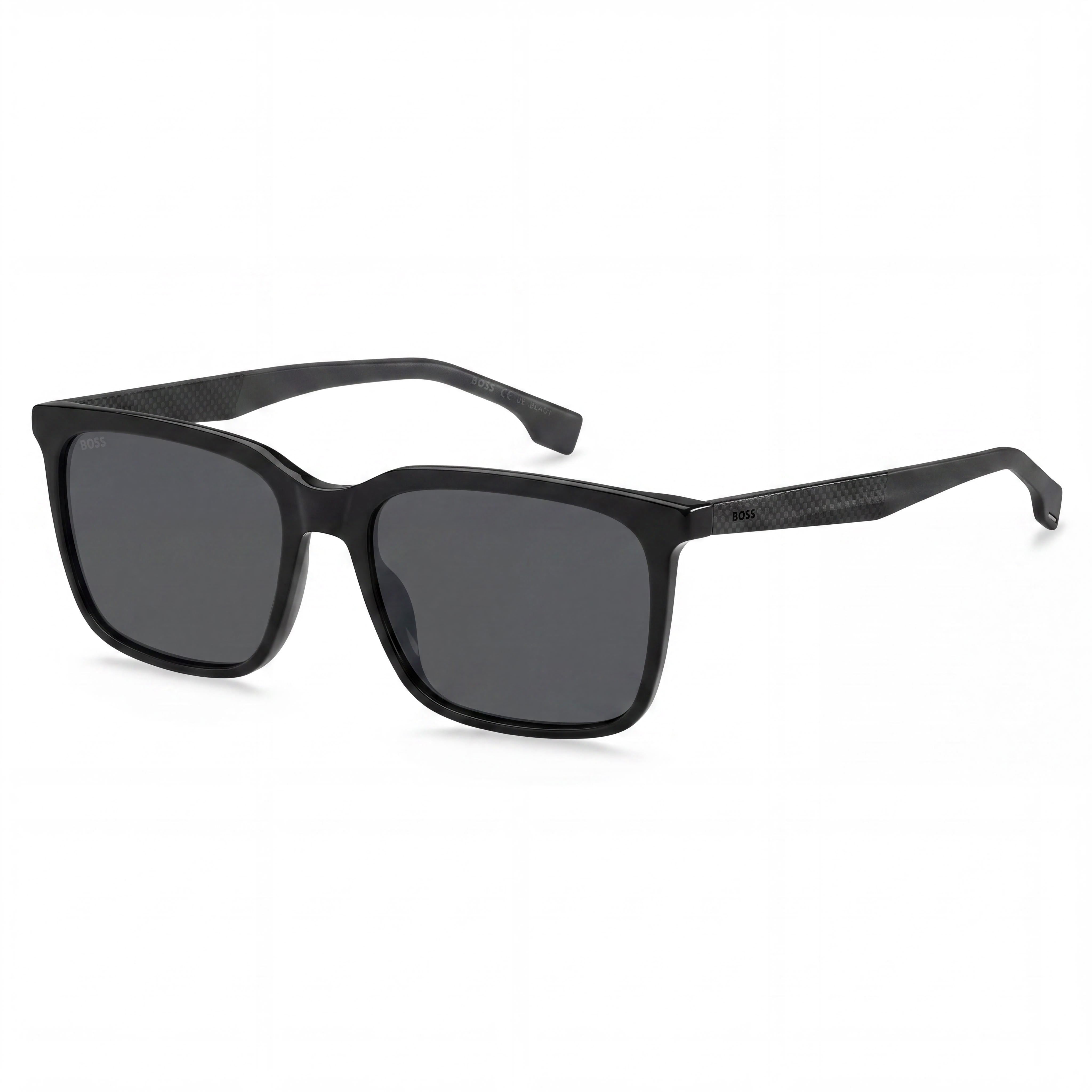Gafas de sol Hugo Boss 1579/S Tech & Innovation de acetato rectangular negras y grises con protección UV para mujer, antirreflectantes grises 57-17-150, Photo 1