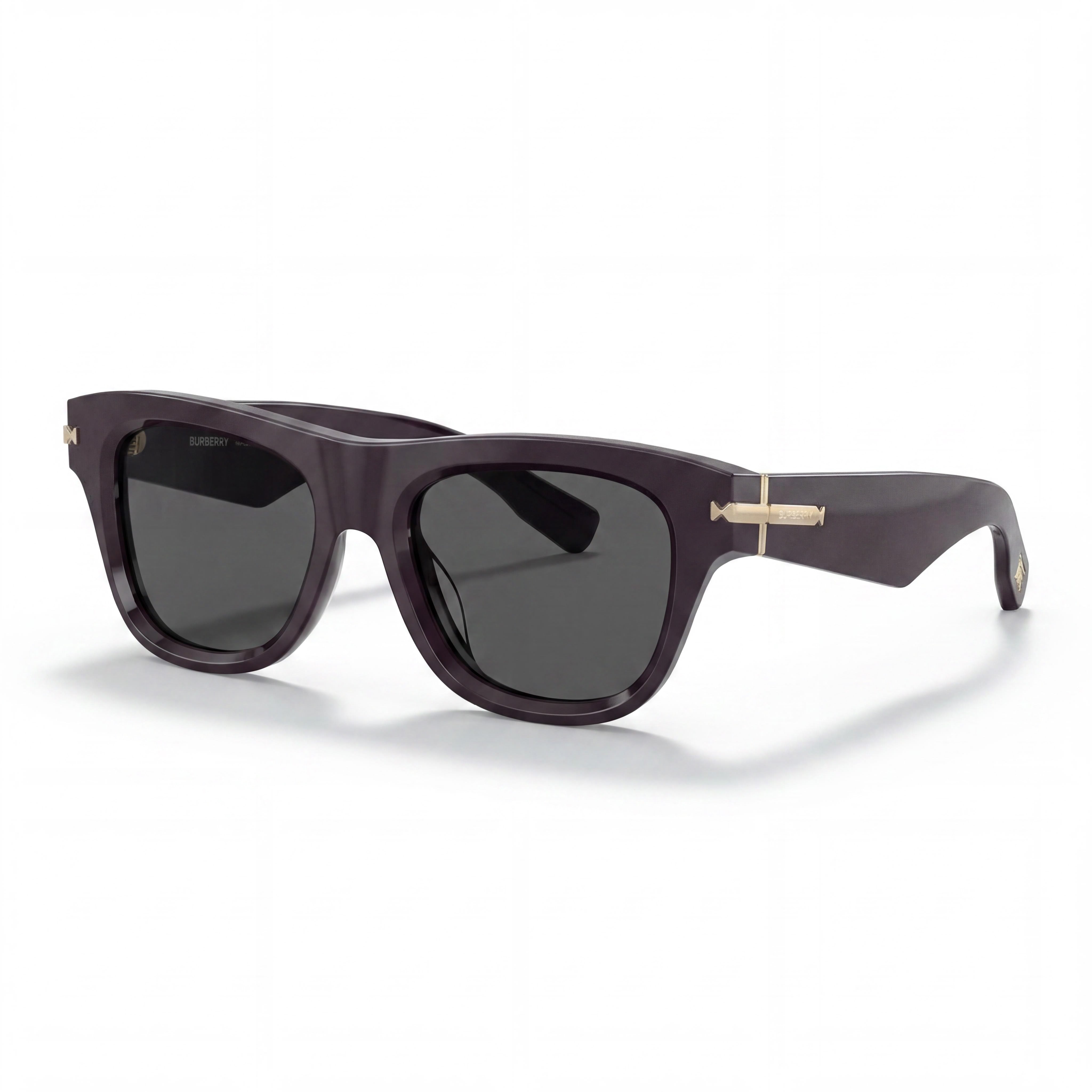 BURBERRY Classic Men's Metal Red Dark Grey Frame Dark Grey Polarized UV Protection Sunglasses 53mm, Photo 1