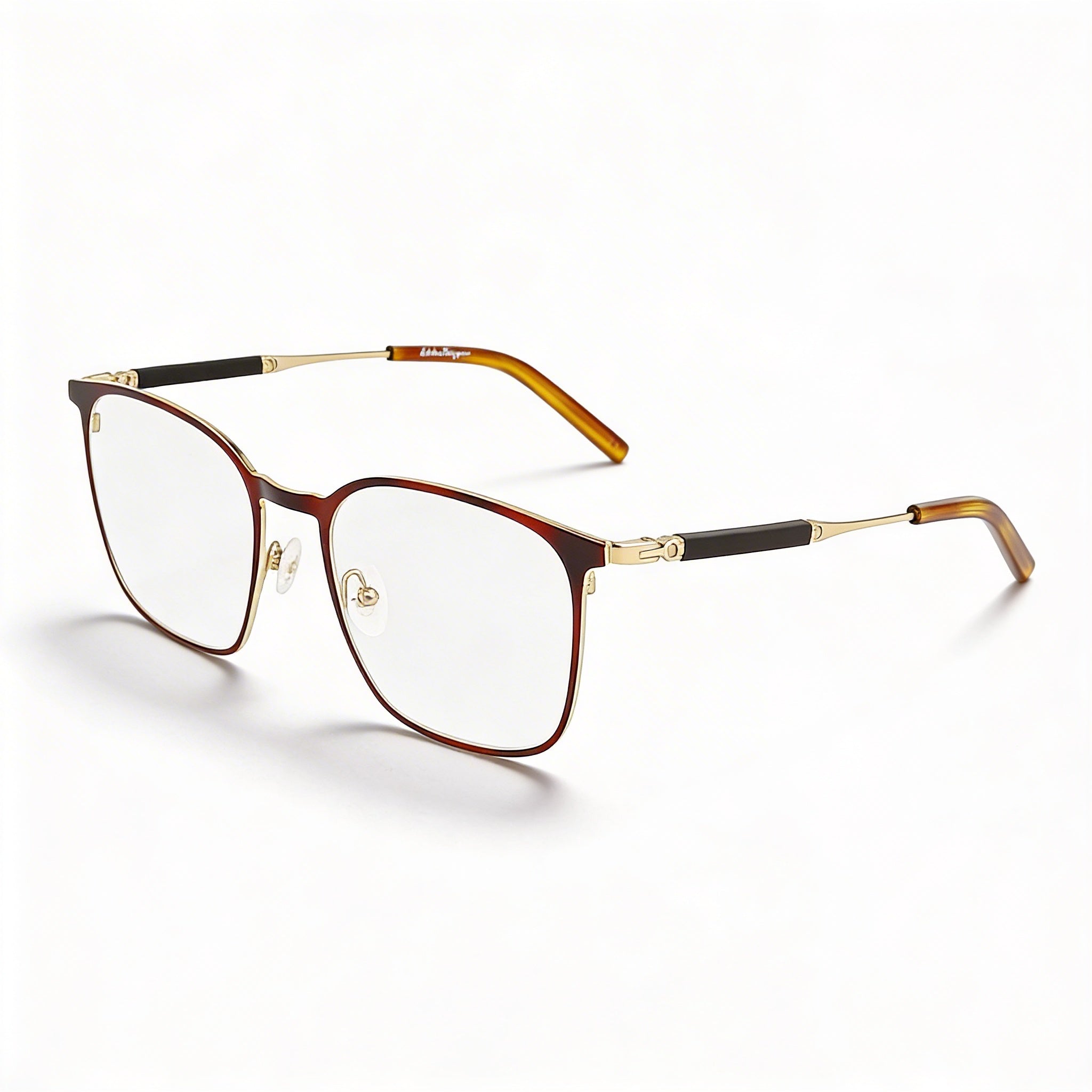 Salvatore Ferragamo Sf2566 Unisex Square Tortoise Gold Titanium Eyeglasses 54mm, Photo 1