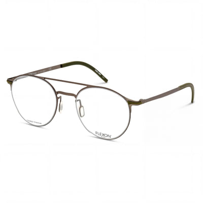 Flexon B2003 Unisex Acetate Frame Eyeglasses, Light Gunmetal with UV Protected Lenses, 52mm