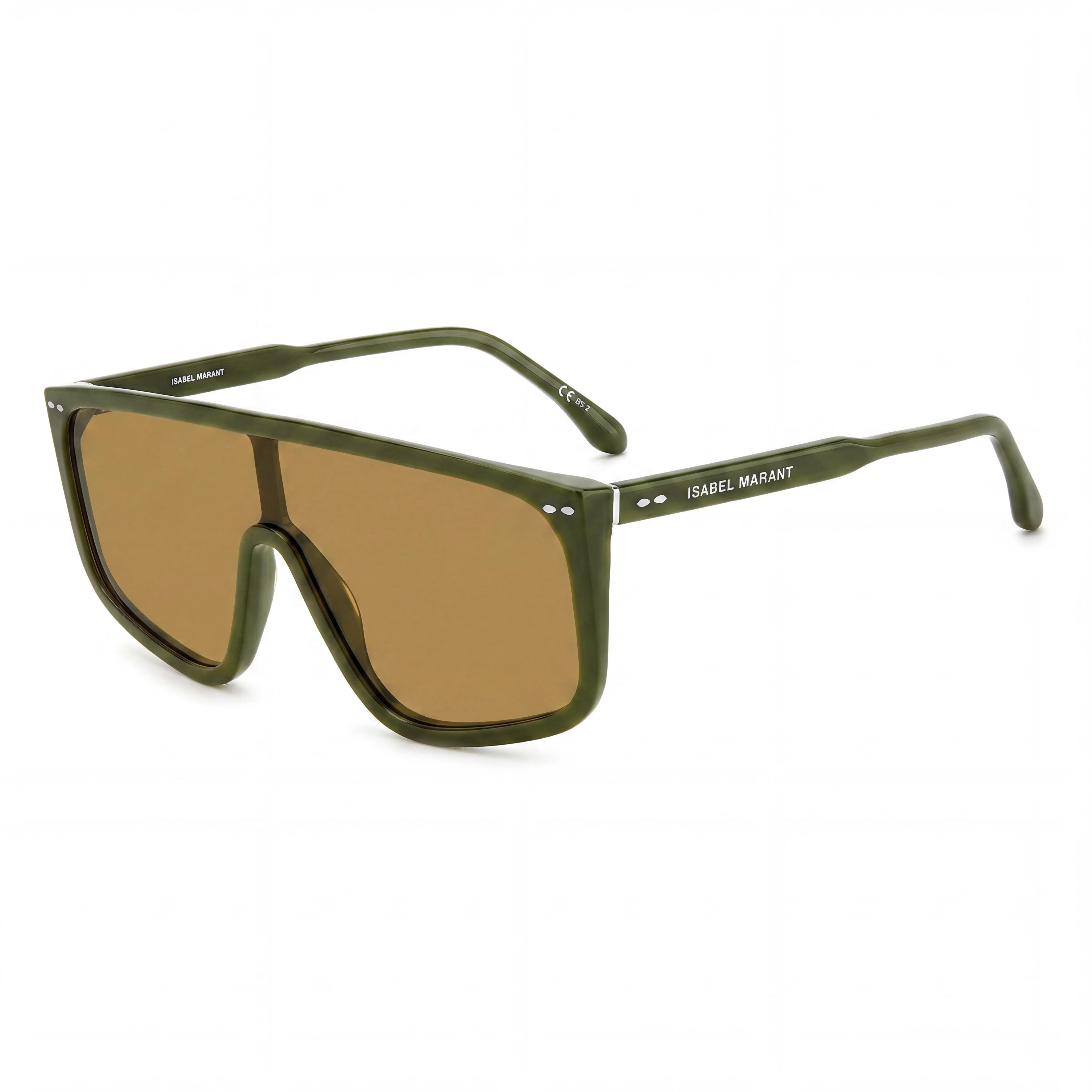 Gafas de sol Isabel Marant Modern para mujer, montura de acetato verde con lentes de policarbonato con protección UV de 99 mm, Photo 1