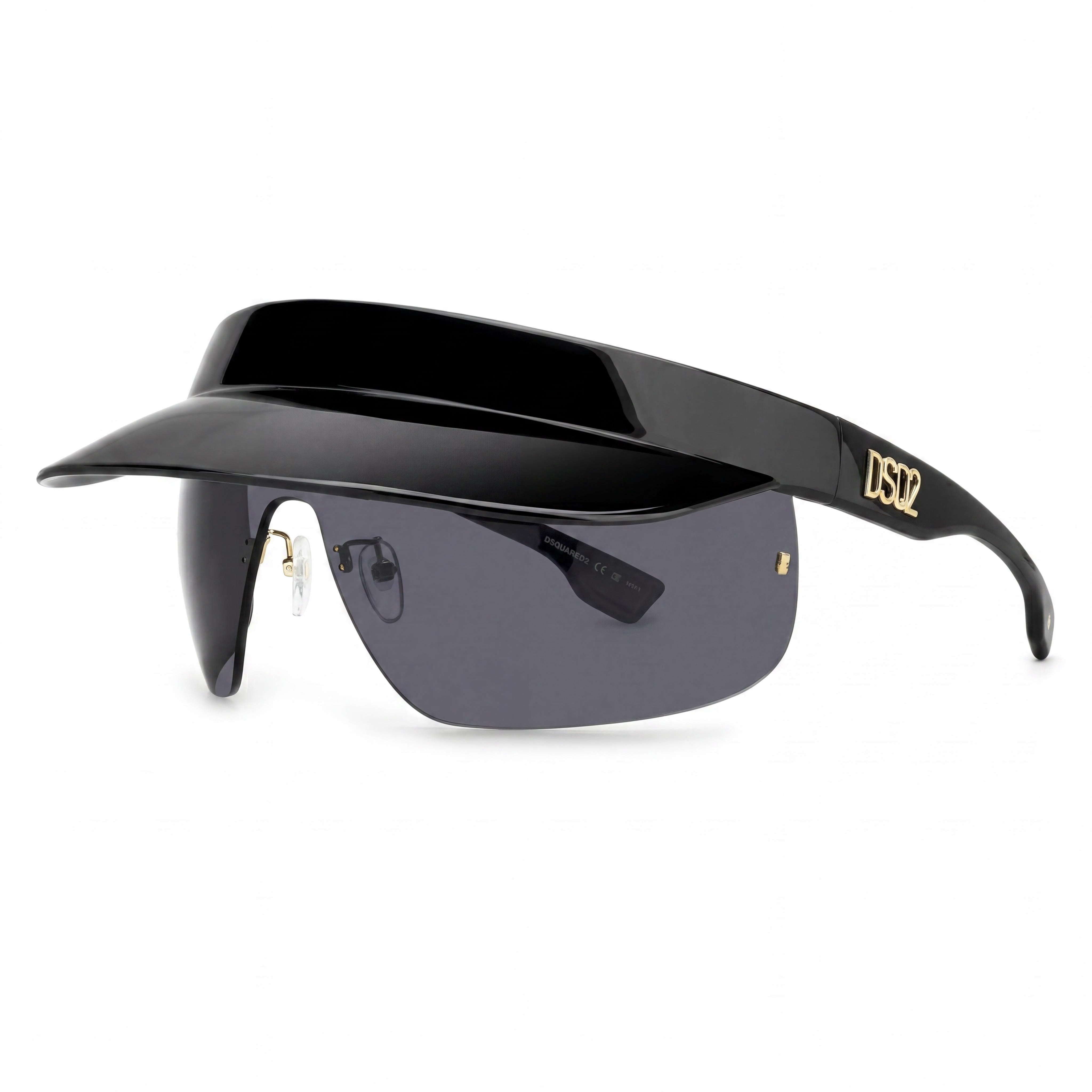 DSQUARED2 D2 0139/S Men's Black Polyamide Frame Casual Style Grey Polycarbonate Lens Sunglasses 99-01-110, Photo 1