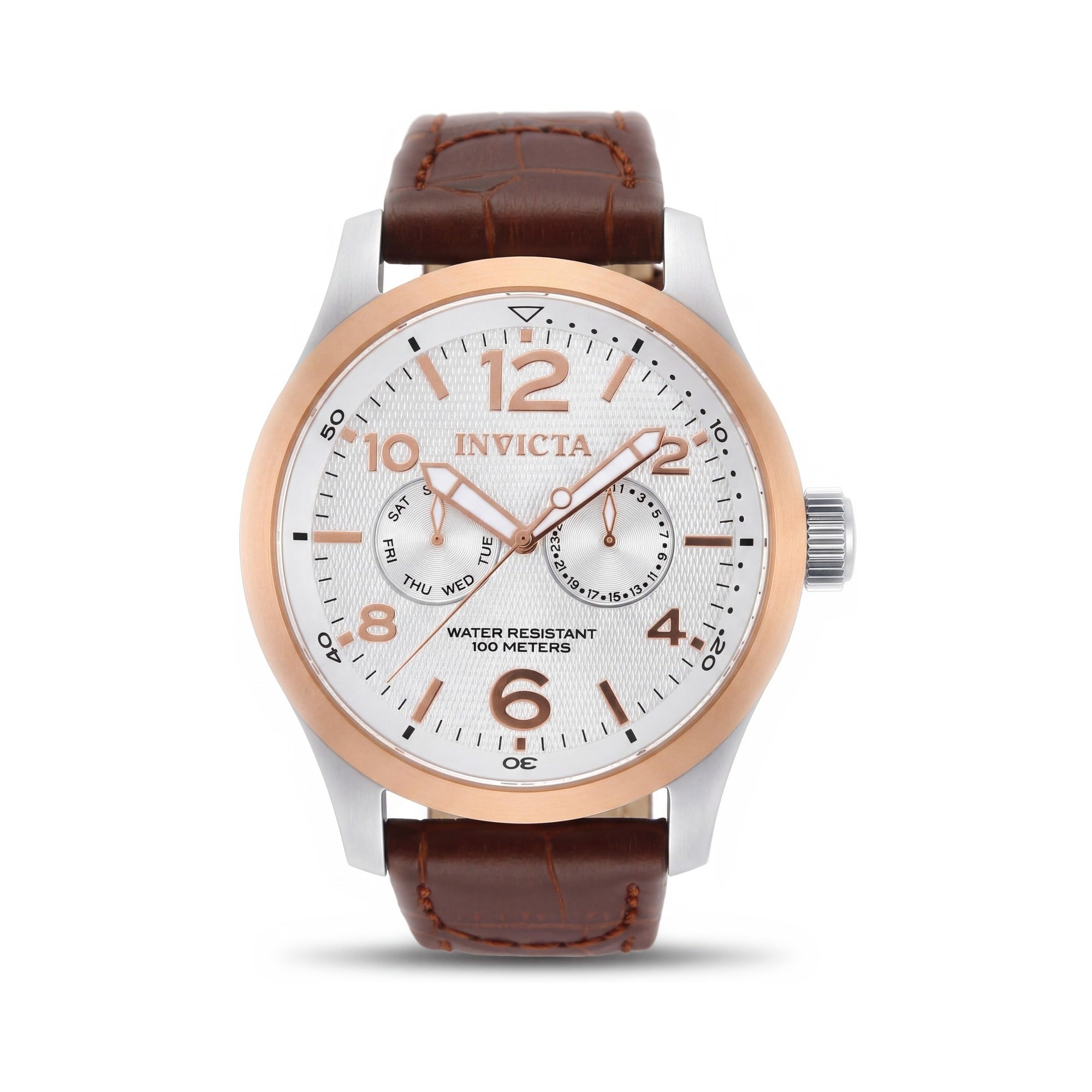 Invicta Mens 13010 I-Force Men's Silver, Rose Gold, Brown Watch, 48mm, Photo 1
