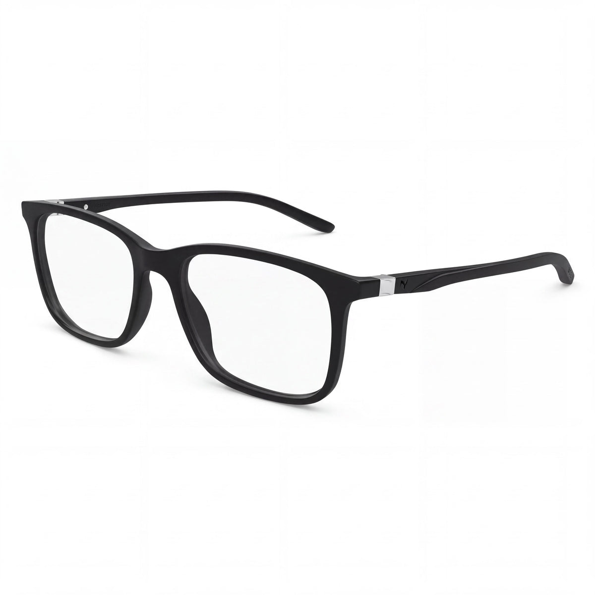 PUMA 0492o-001 Men's Classic Black Transparent Multicolor Non- Polycarbonate Eyeglasses 55-18-145, Photo 1