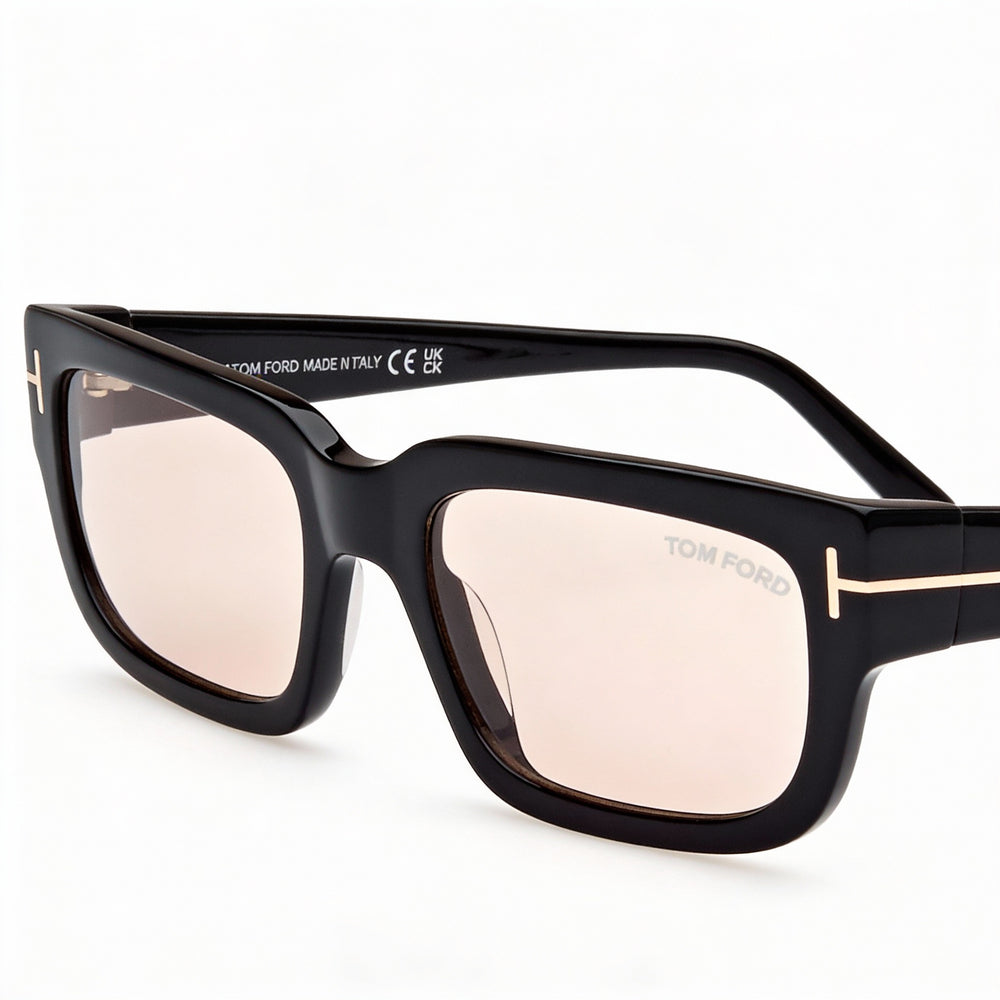 Gafas de sol Tom Ford Wayfarers para mujer con montura de acetato multicolor y lentes negras (19-140 mm)