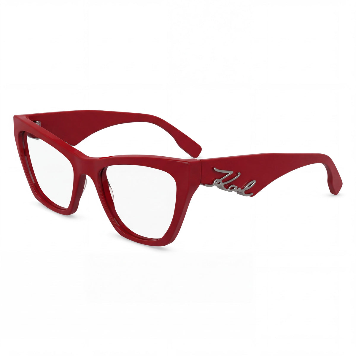 KARL LAGERFELD Kl6171 N Women's Classic Red Acetate Eyeglasses with Transparent Non-Polarized Lenses 54mm, Photo 1