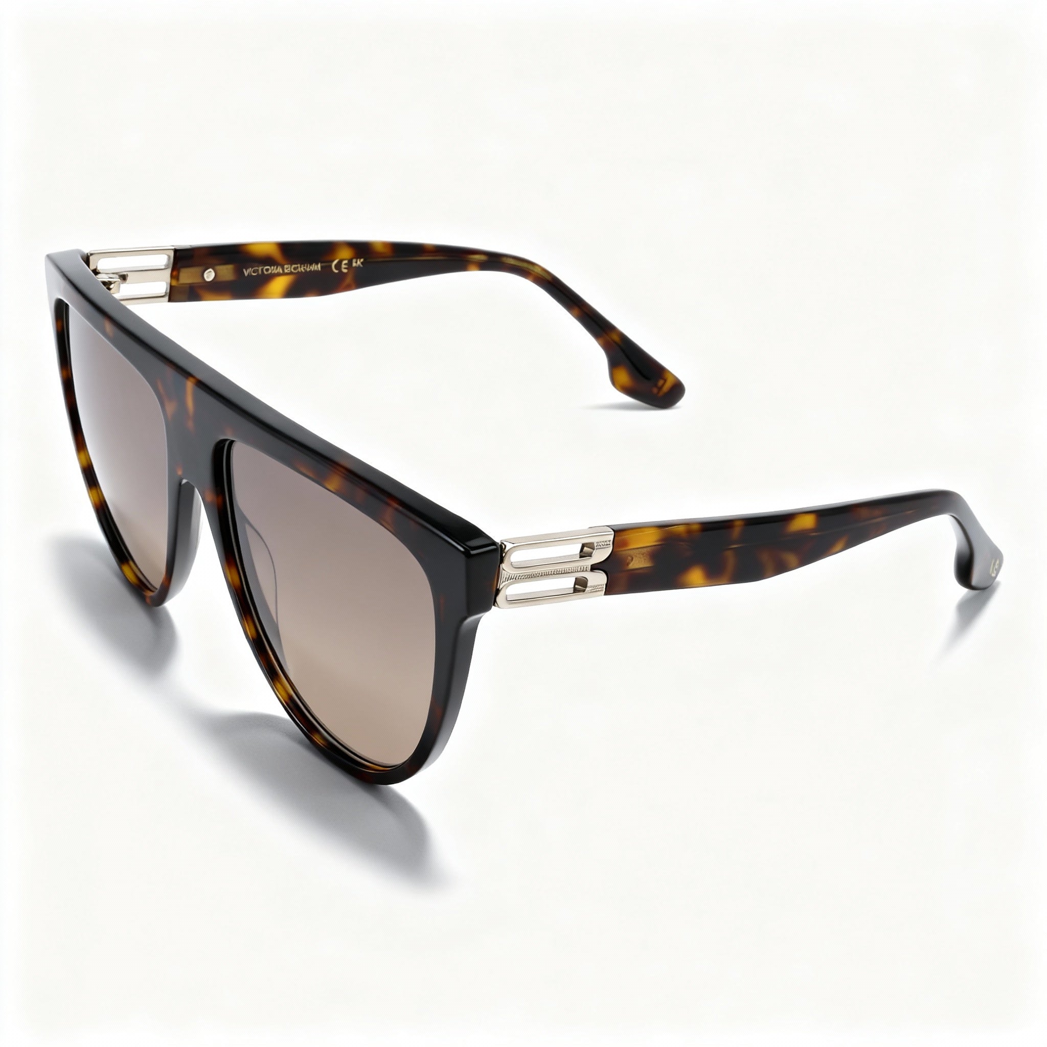 Victoria Beckham VB680S Women's Browline Acetate Sunglasses, Dark Havana Frame, Lens 58mm, Bridge 14mm, Arm 145mm