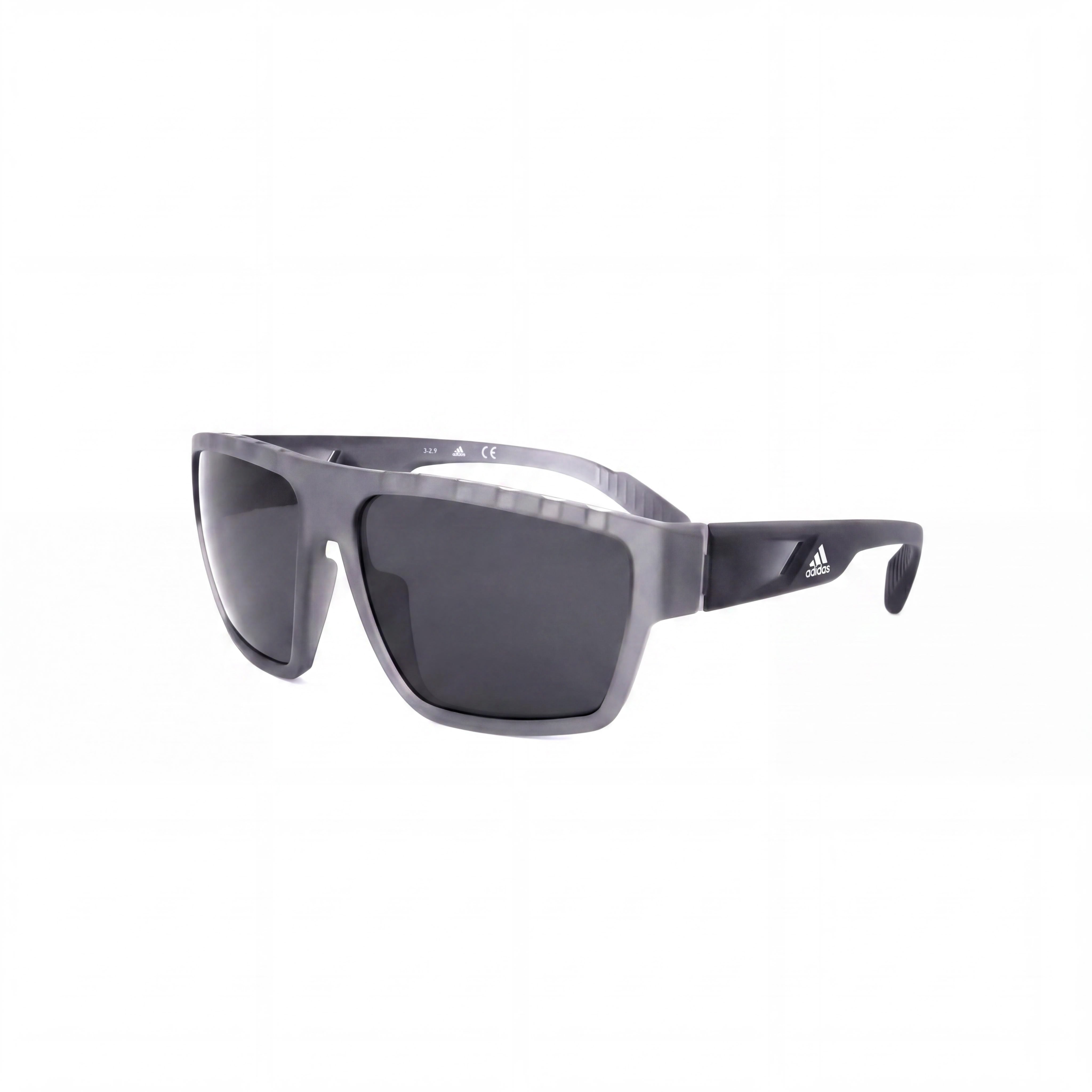 Adidas Men's sp0008 20 a Transparent Grey TR90 Plastic Smoke Lens Sunglasses 61mm 100% UV Protection, Photo 1