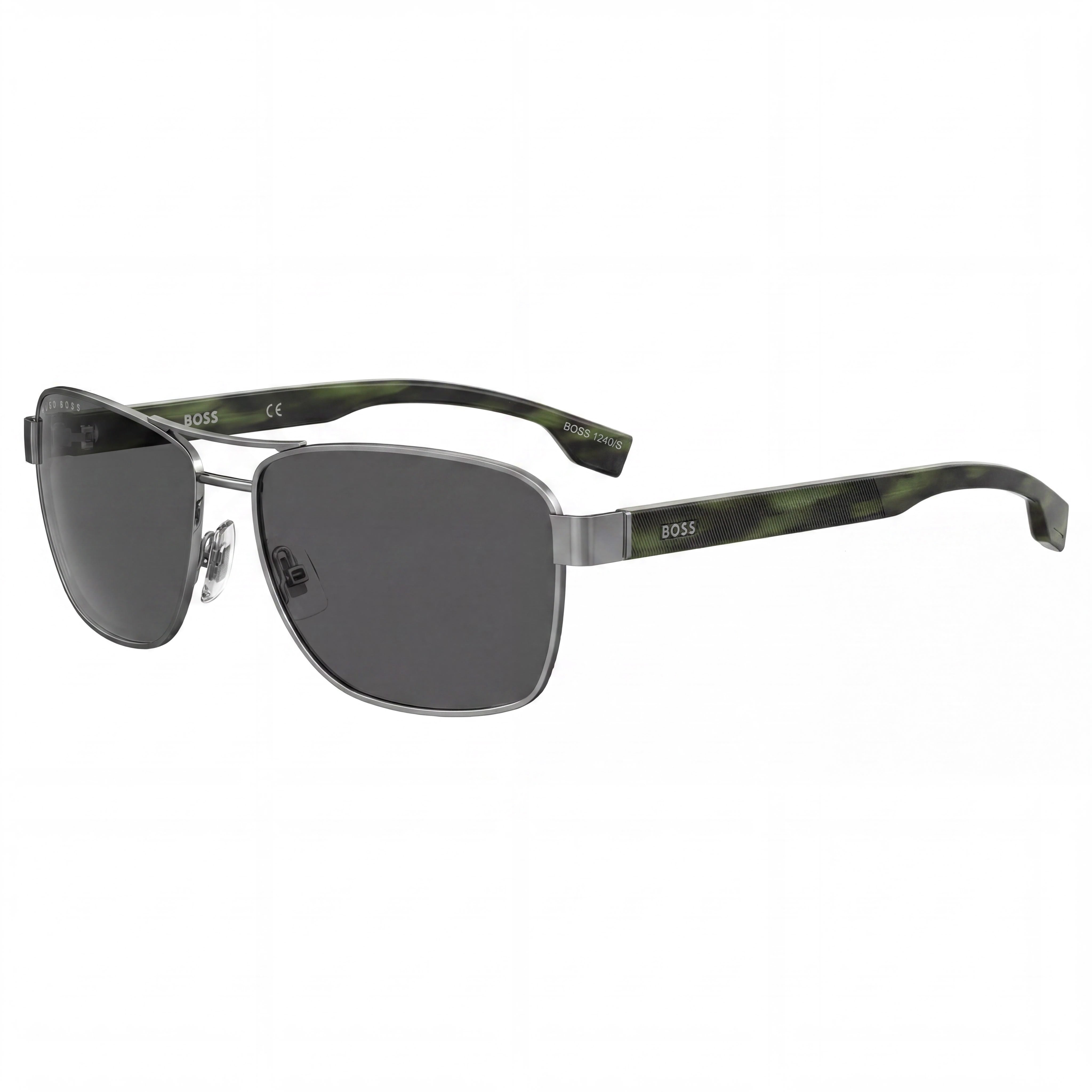 Hugo Boss BOSS 1240/S Men's Alloy Steel Frame UV Protection Sunglasses Dark Ruthenium 60mm, Photo 1