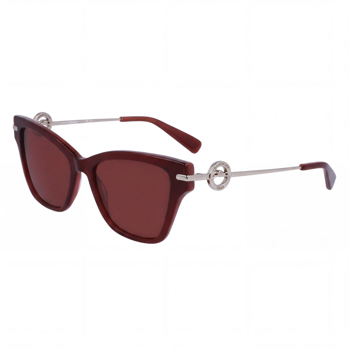 Longchamp LO737S Women's Modern Butterfly Brown Plastic Full-Rim UV Protection Sunglasses 52mm, Photo 1