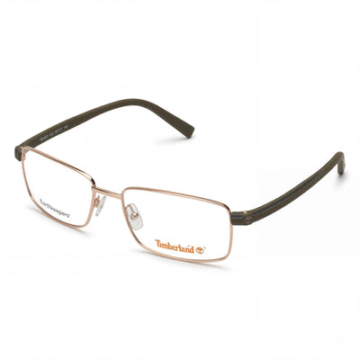 Timberland Rectangular Men's Matte Black Metal Frame Clear Lens Eyeglasses 56-17-150